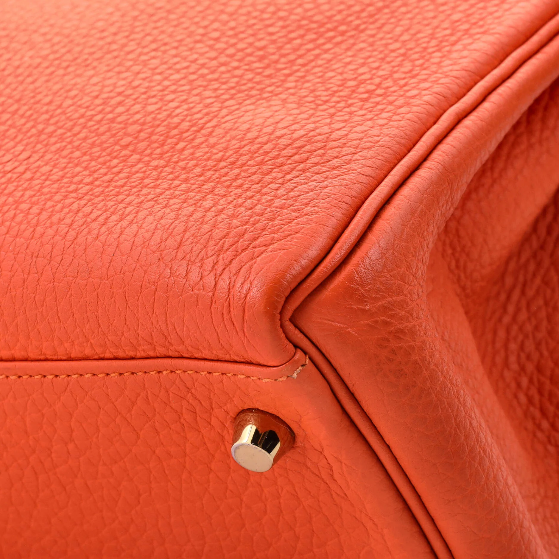 Kelly Handbag Feu Clemence with Gold Hardware 28 - Image 7