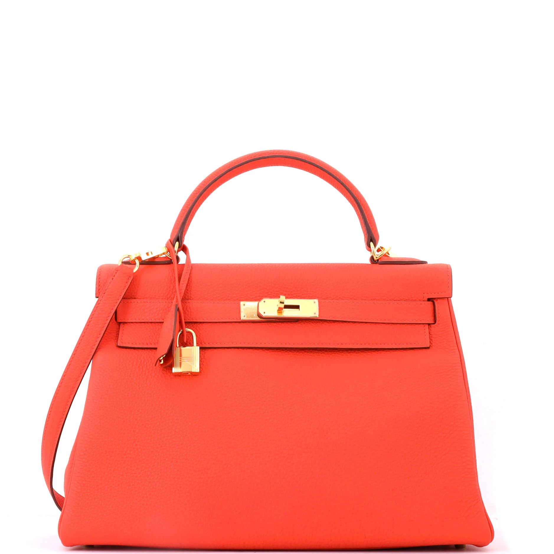 Kelly Handbag Capucine Togo with Gold Hardware 32