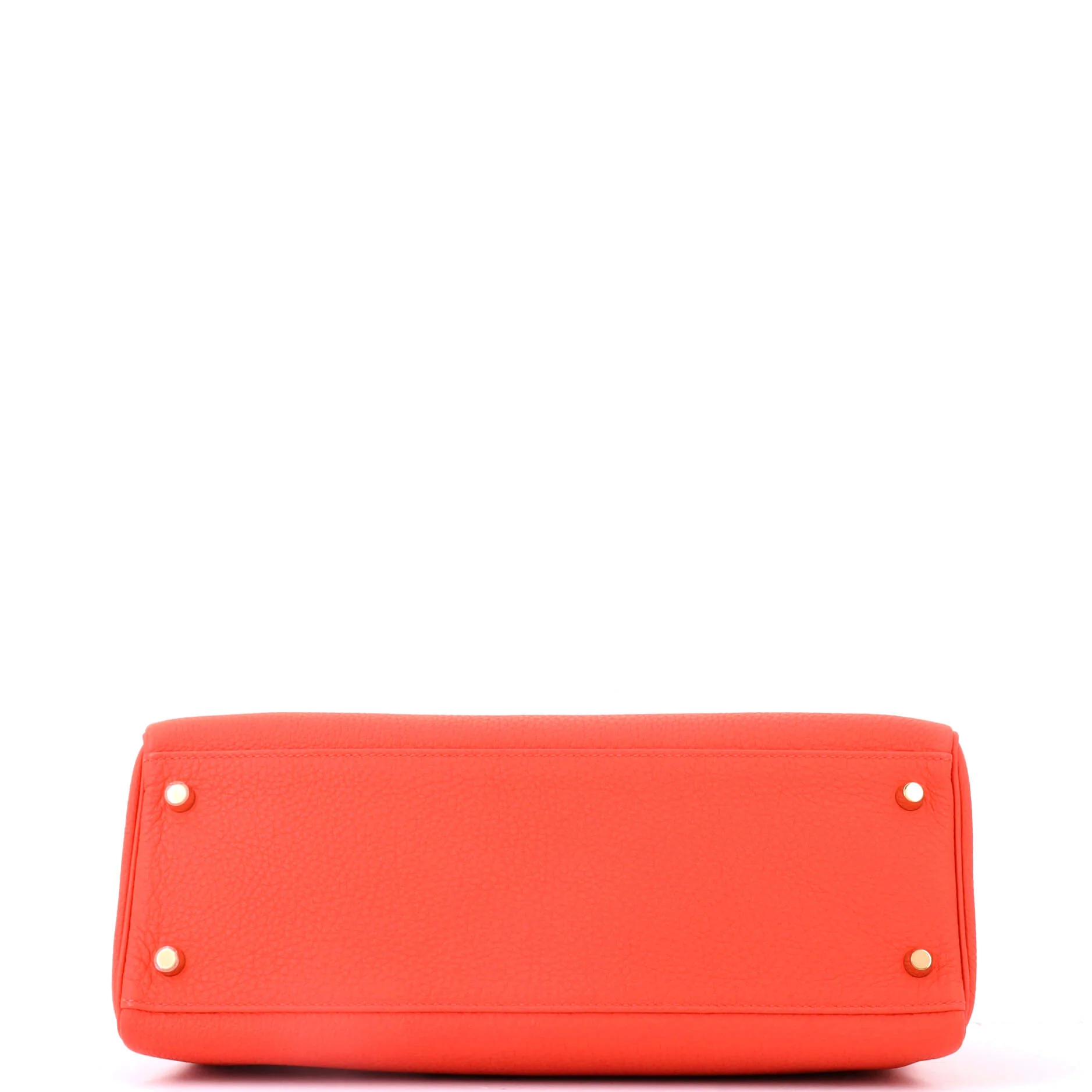 Kelly Handbag Capucine Togo with Gold Hardware 32 - Image 4