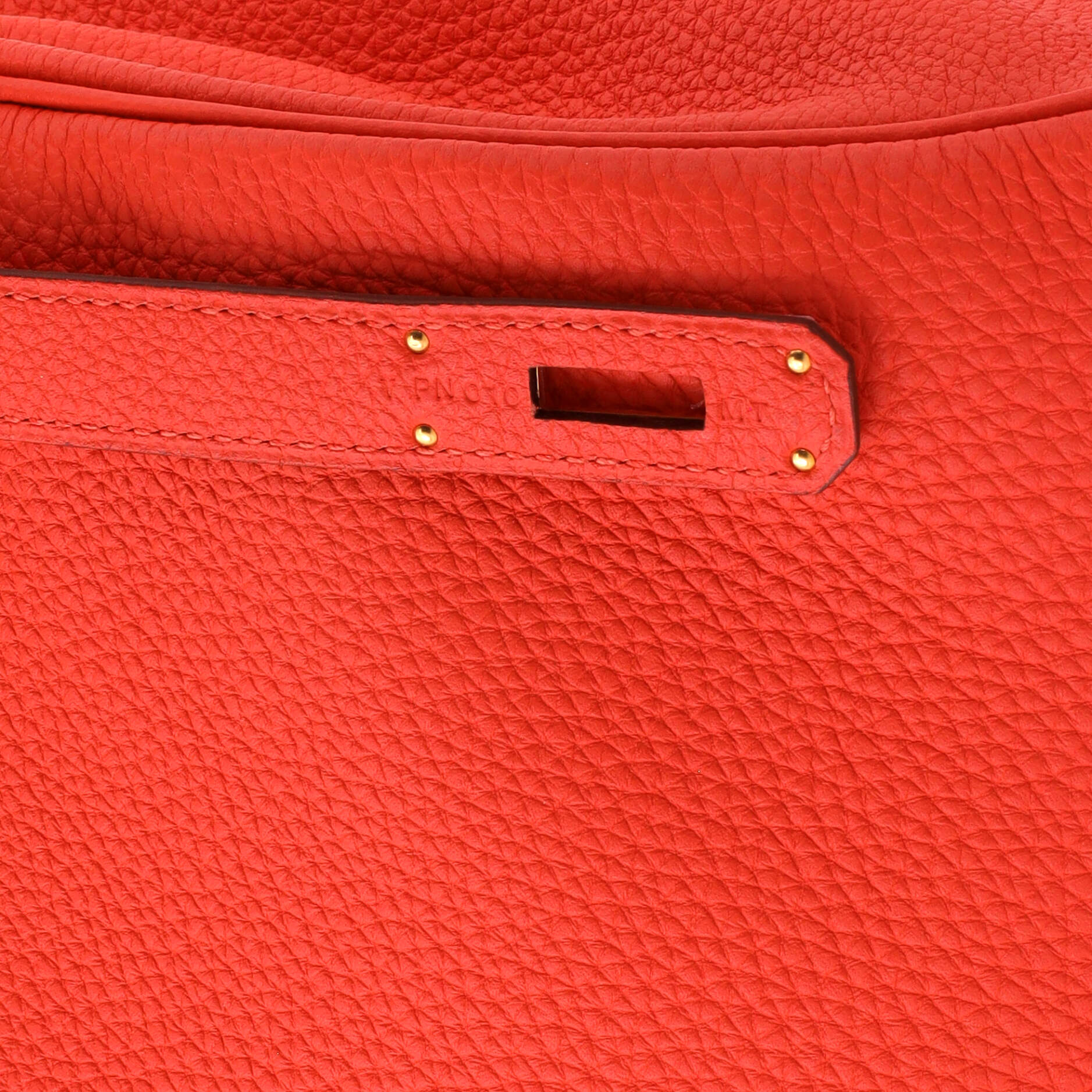 Kelly Handbag Capucine Togo with Gold Hardware 32 - Image 7