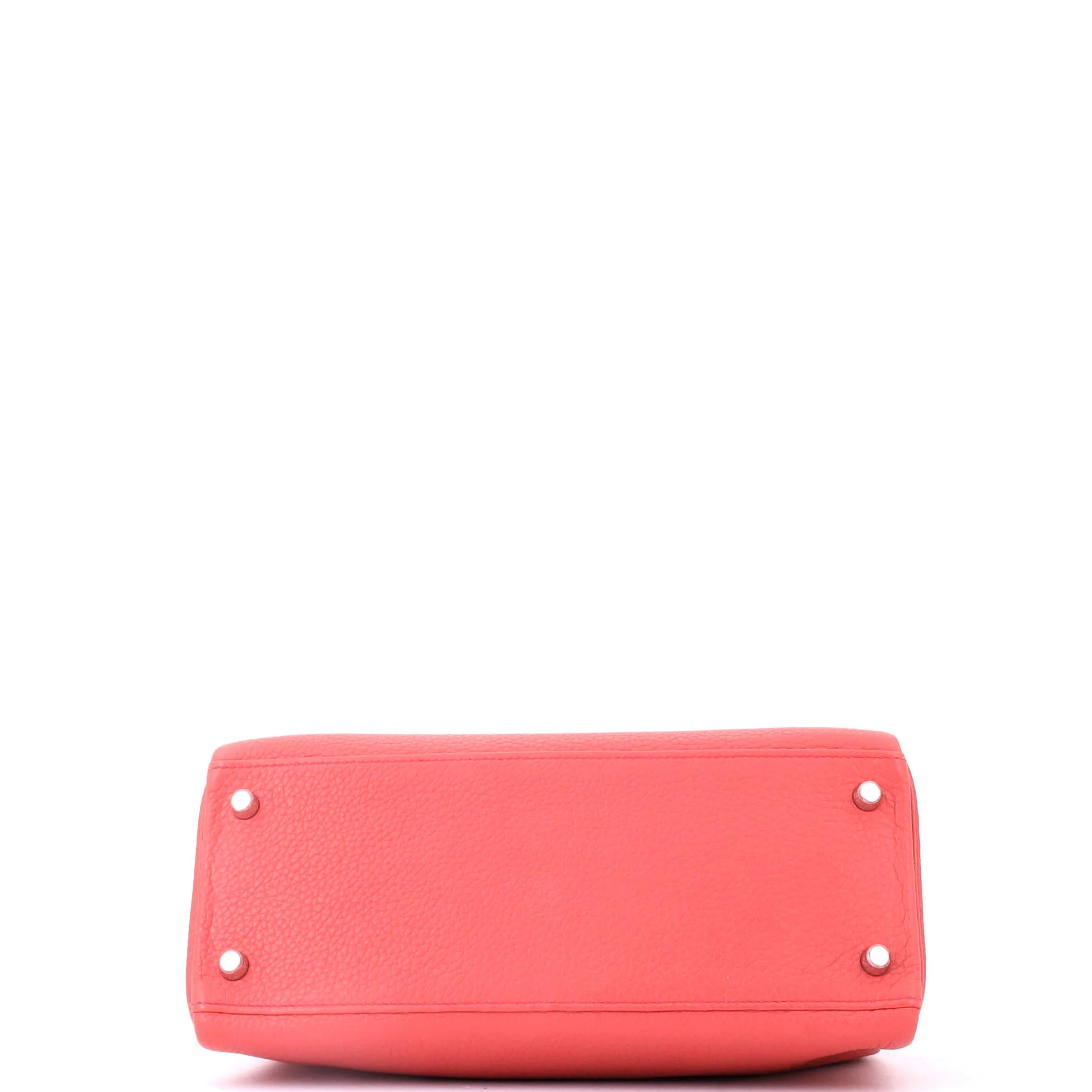 Kelly Handbag Bougainvillier Clemence with Palladium Hardware 28 - Image 4