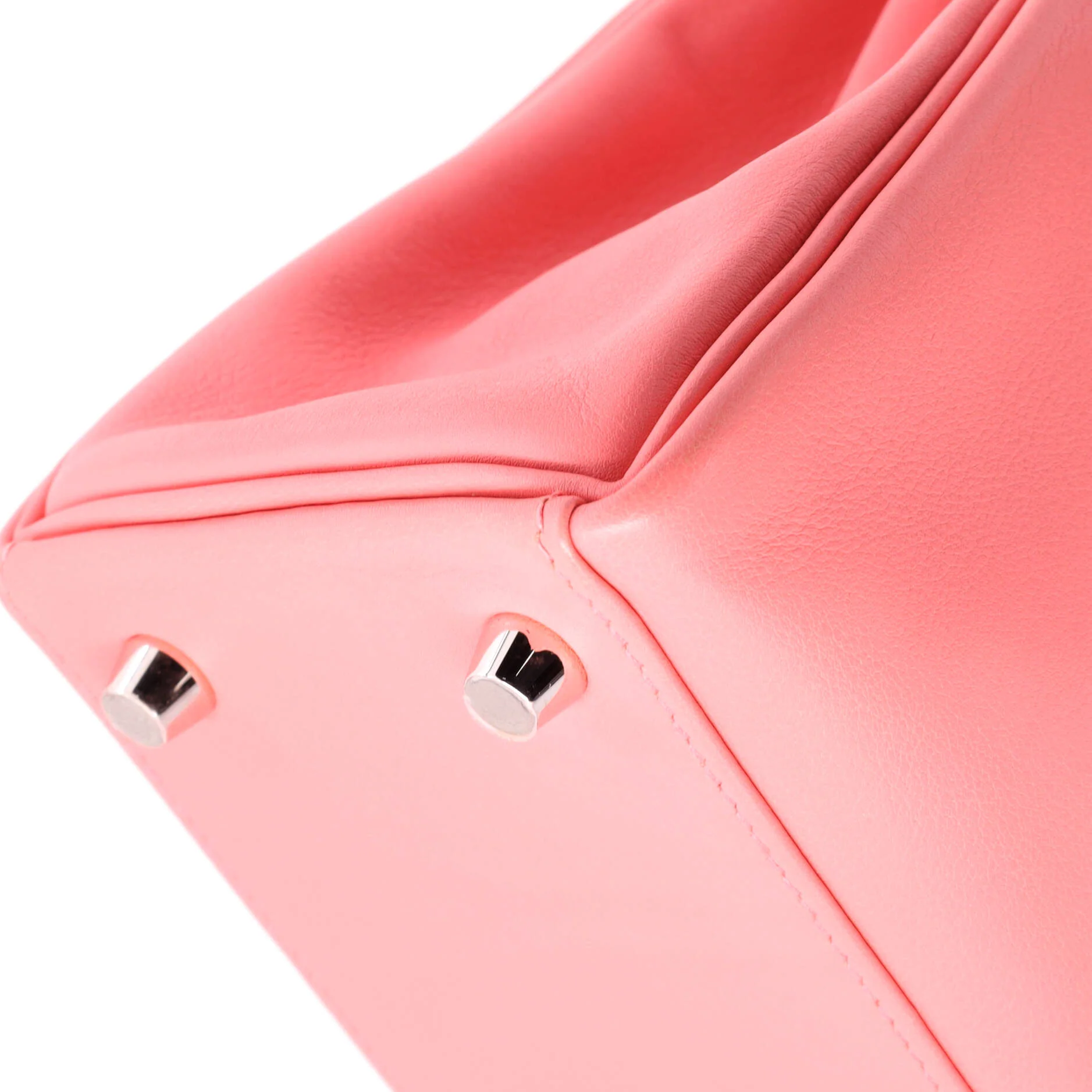 Kelly Handbag Rose D'Ete Swift with Palladium Hardware 25 - Image 8