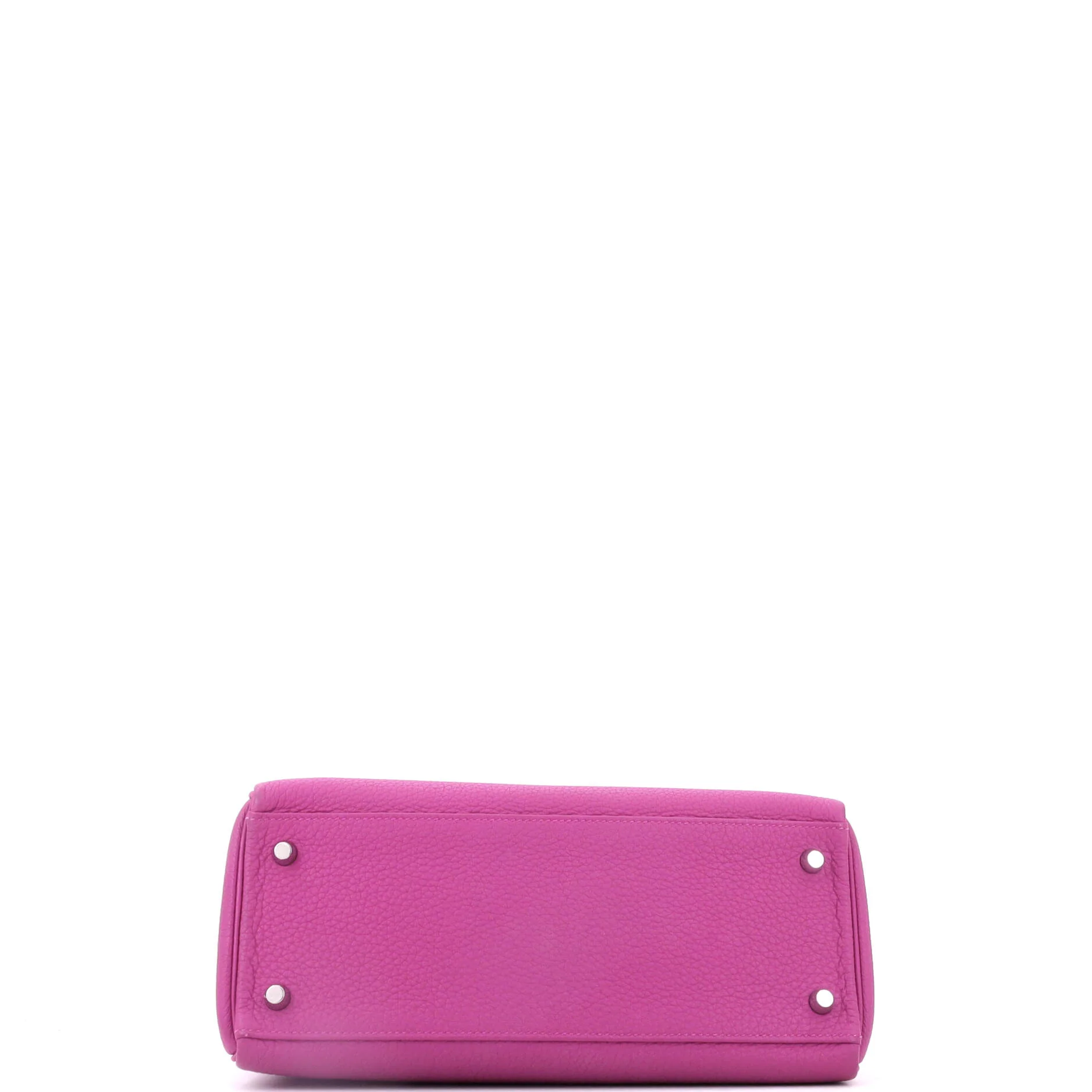 Kelly Handbag Rose Pourpre Togo with Palladium Hardware 28 - Image 5