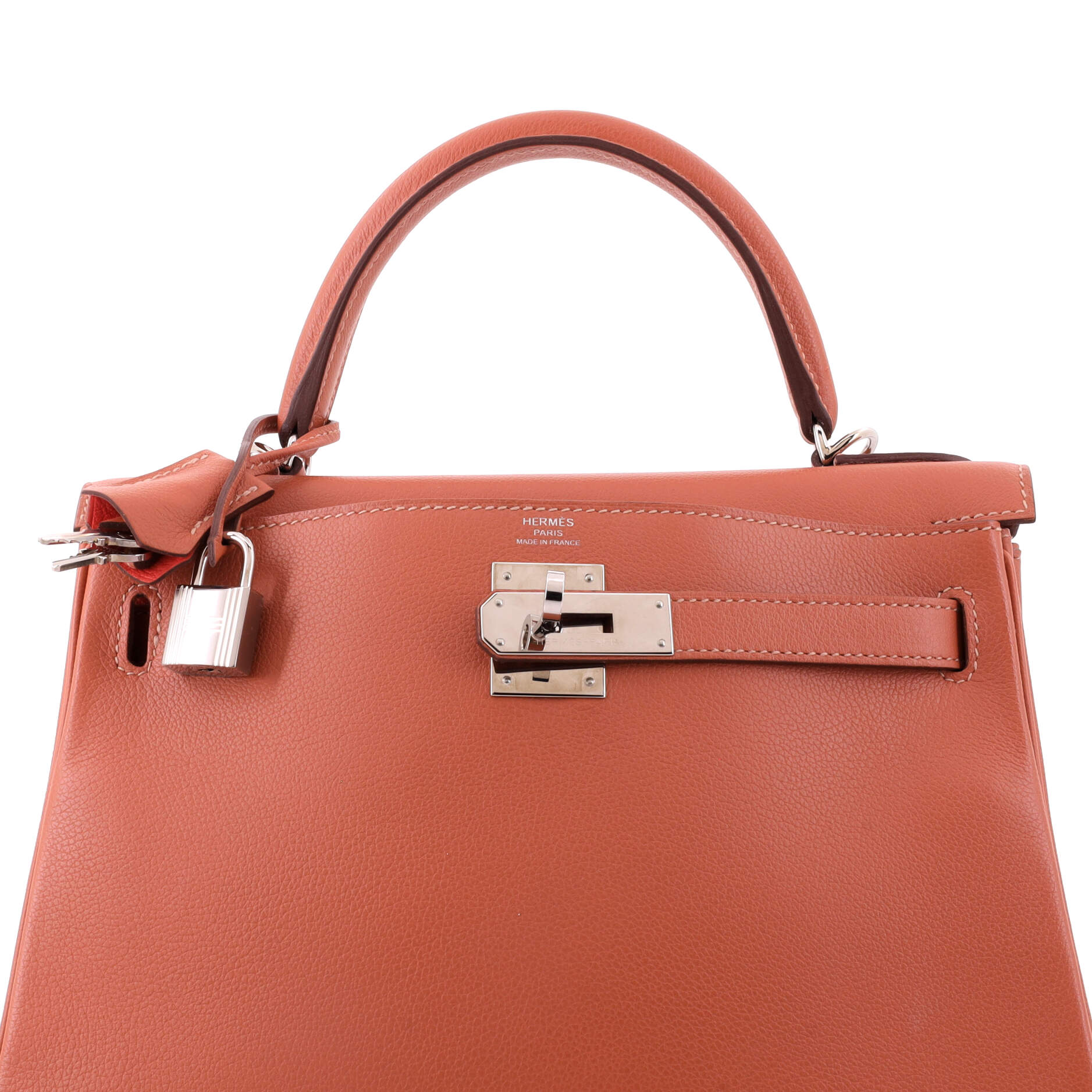 Kelly Handbag Verso Evercolor with Palladium Hardware 28 - Image 6