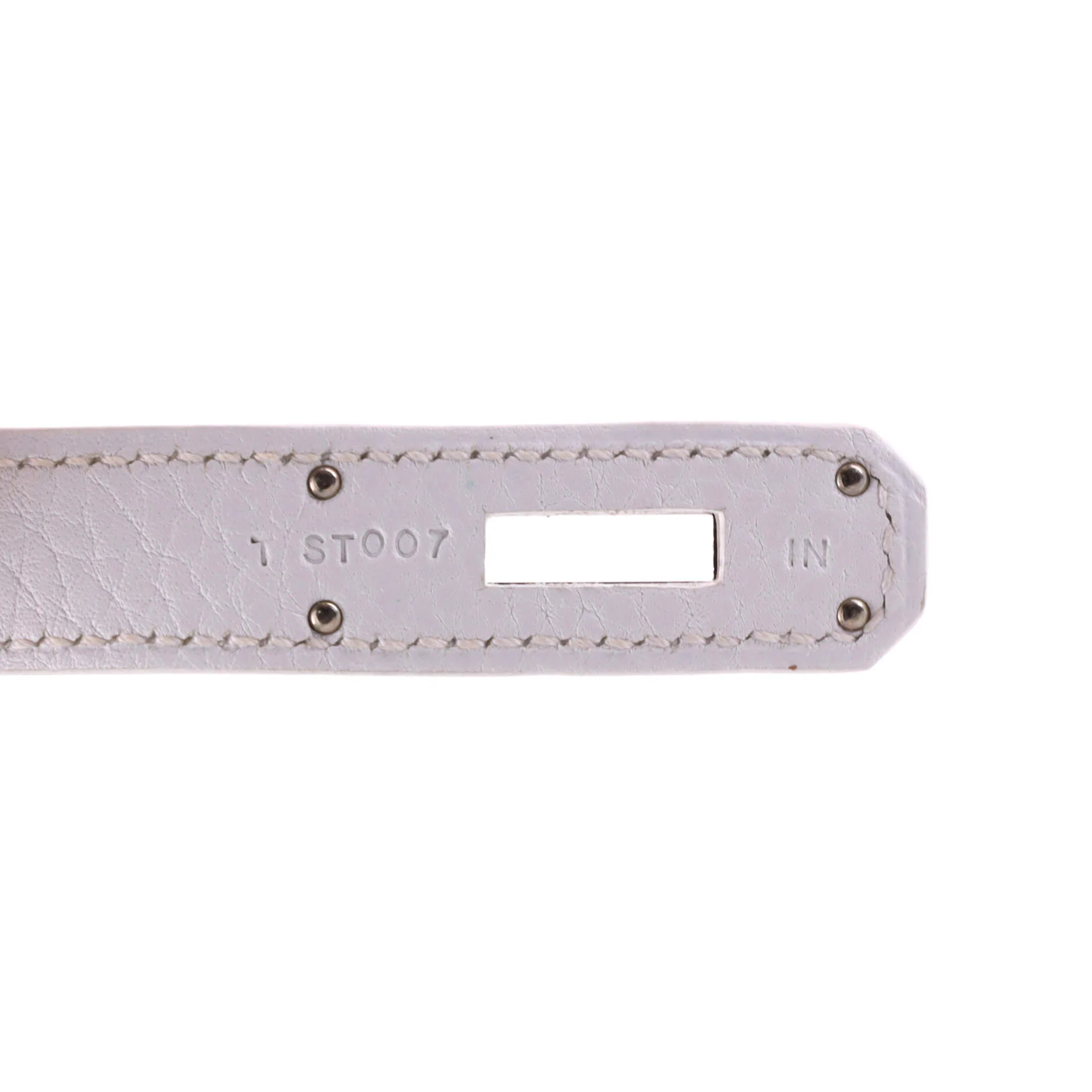 Kelly Handbag Blanc Togo with Palladium Hardware 35 - Image 8