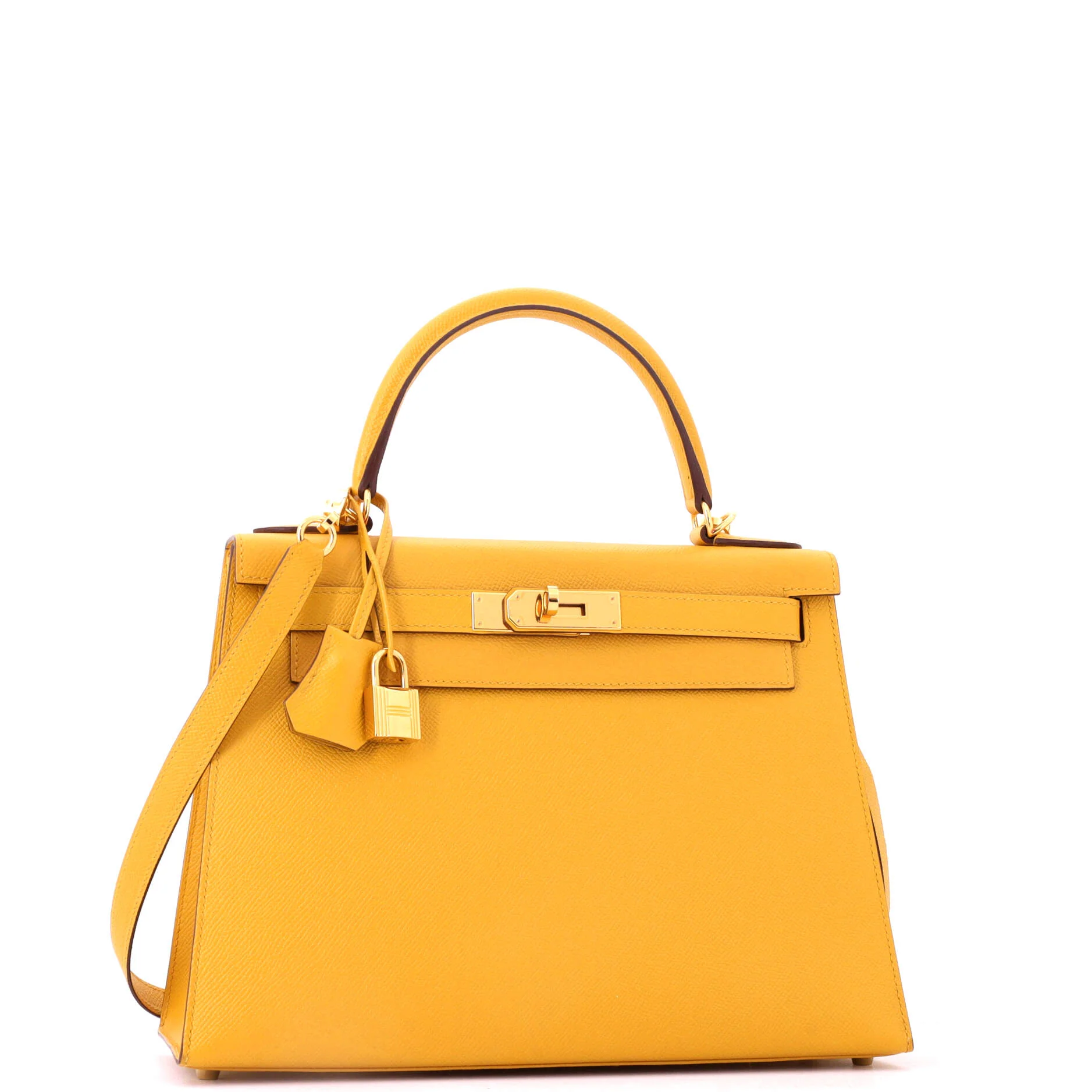 Kelly Handbag Jaune Ambre Epsom with Gold Hardware 28 - Image 3