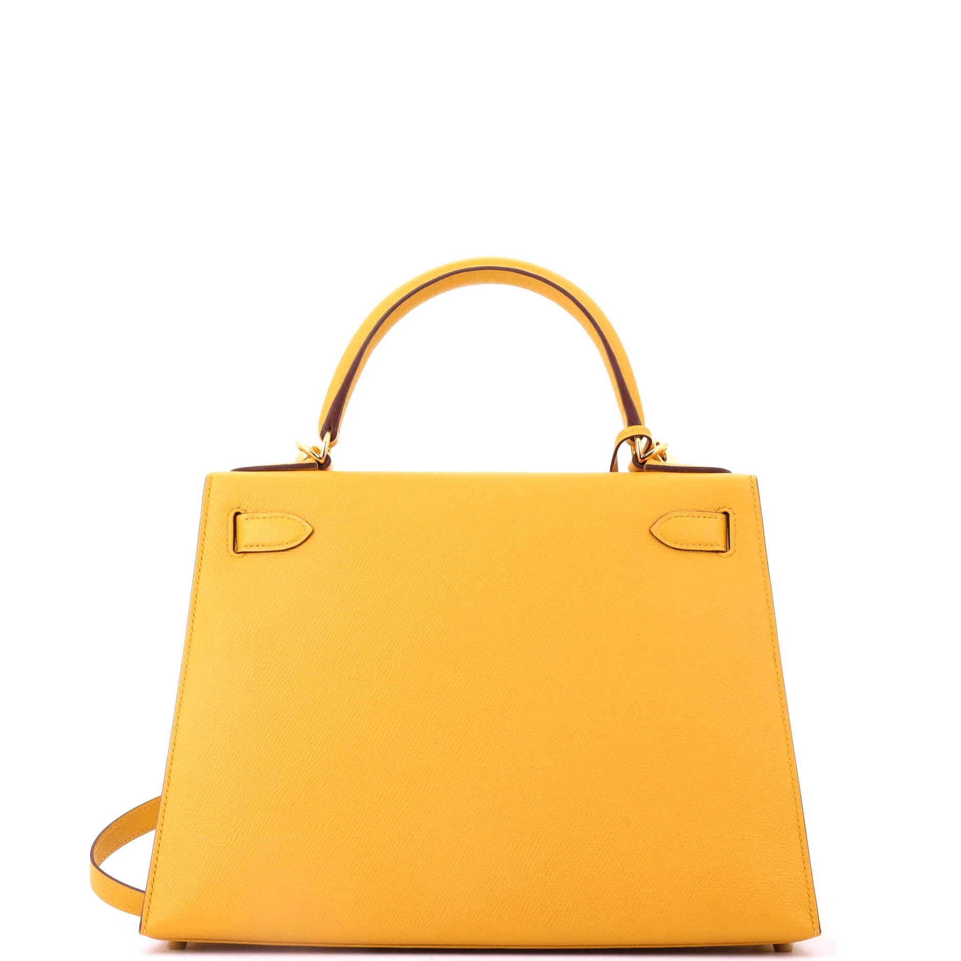 Kelly Handbag Jaune Ambre Epsom with Gold Hardware 28 - Image 4
