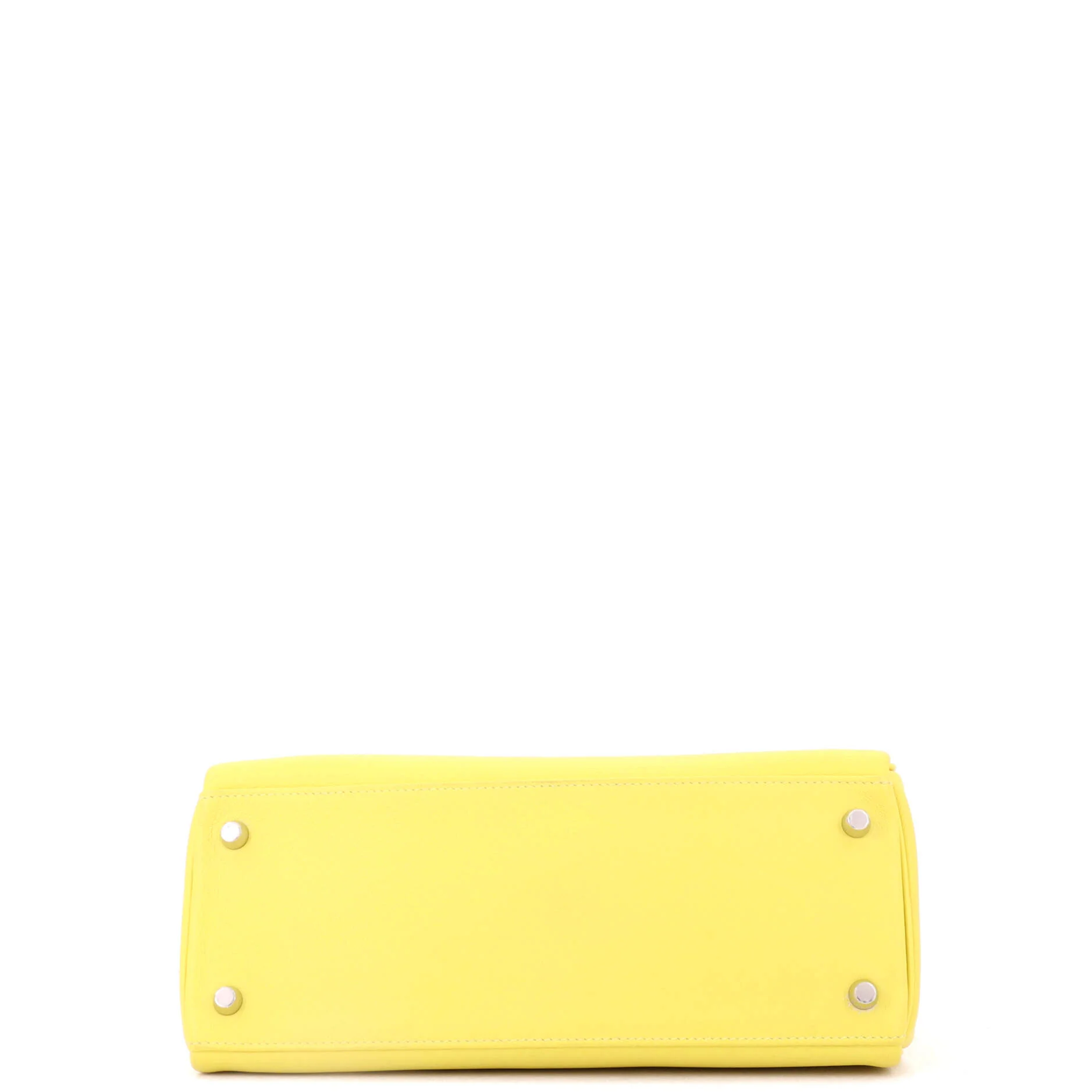 Kelly Handbag Lime Evercolor with Palladium Hardware 28 - Image 5