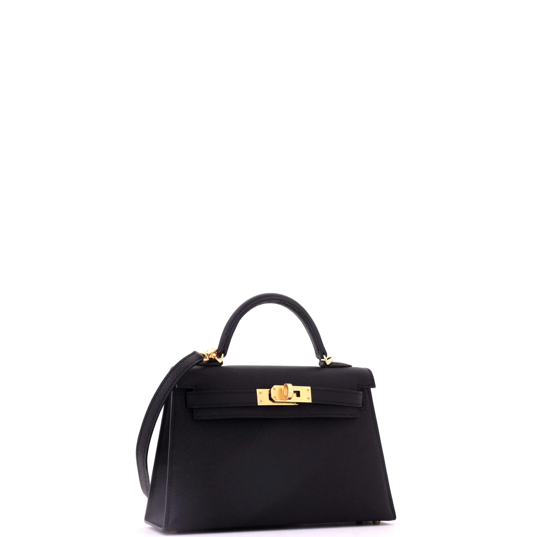 Kelly Mini II Bag Noir Epsom with Gold Hardware 20 - Image 3