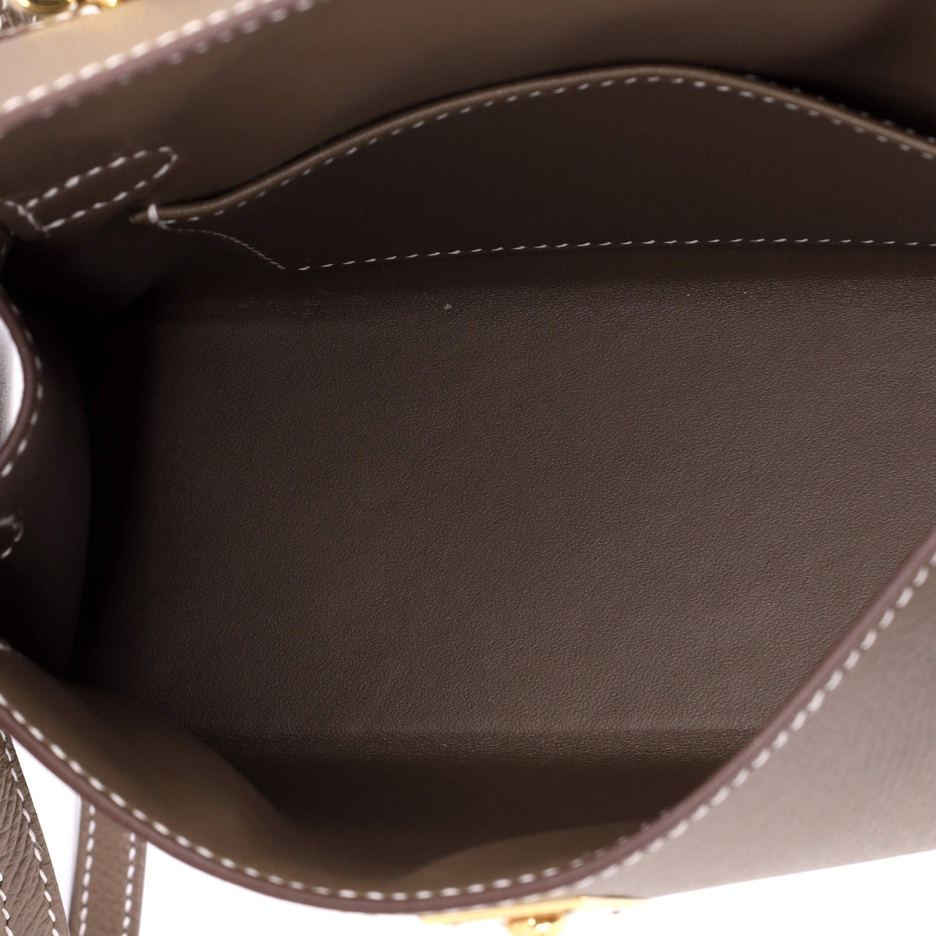 Kelly Mini II Bag Grey Epsom with Gold Hardware 20 - Image 5
