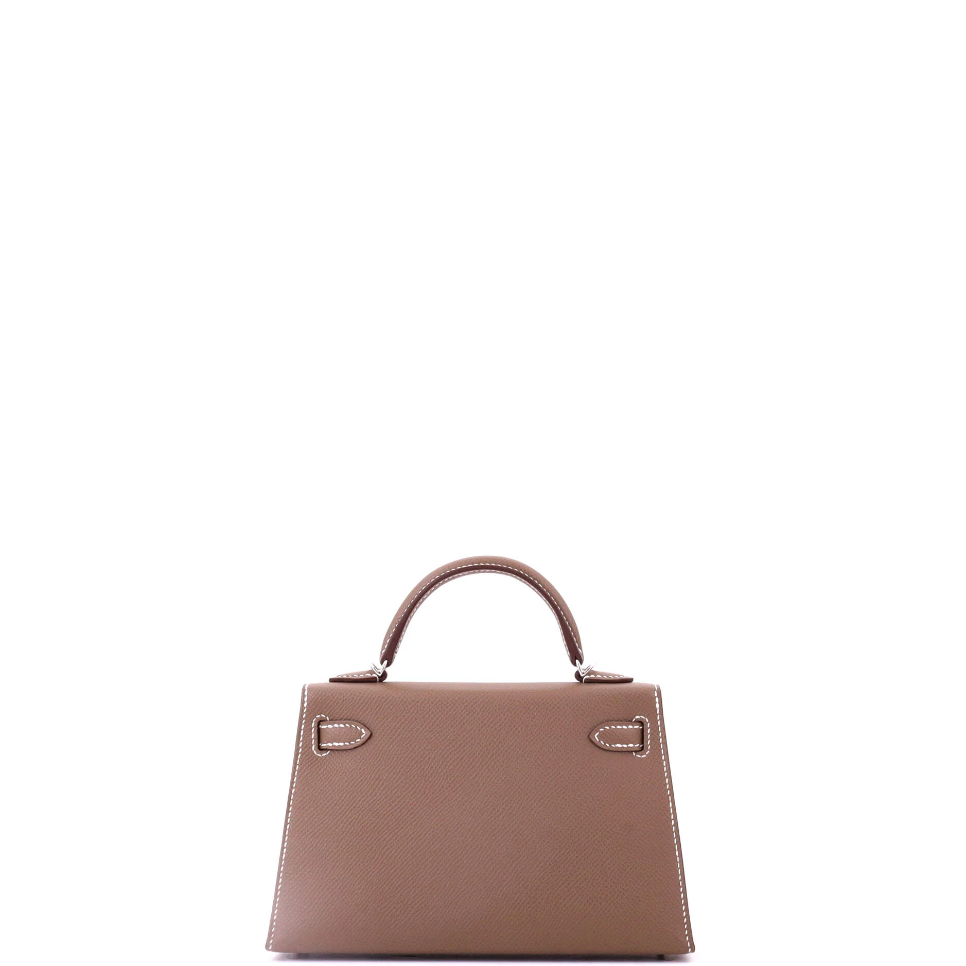 Kelly Mini II Bag Grey Epsom with Palladium Hardware 20 - Image 4