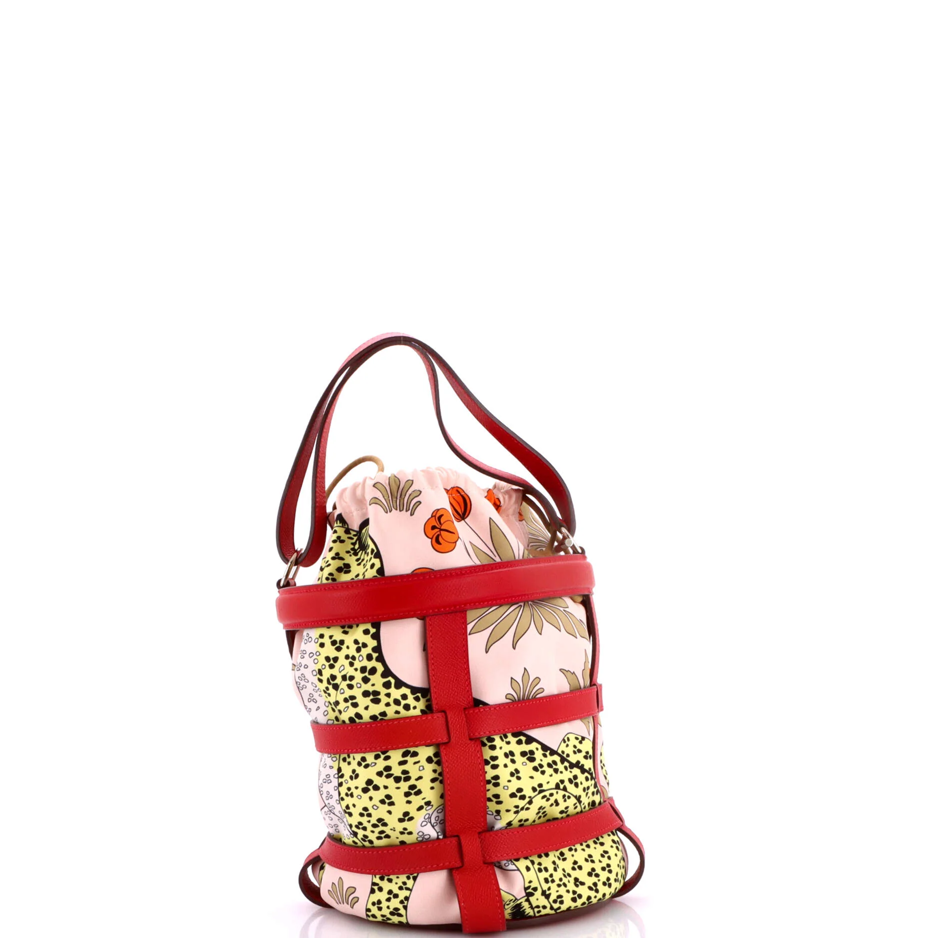 Musardine Bucket Bag Printed Silk with Leather - Image 3