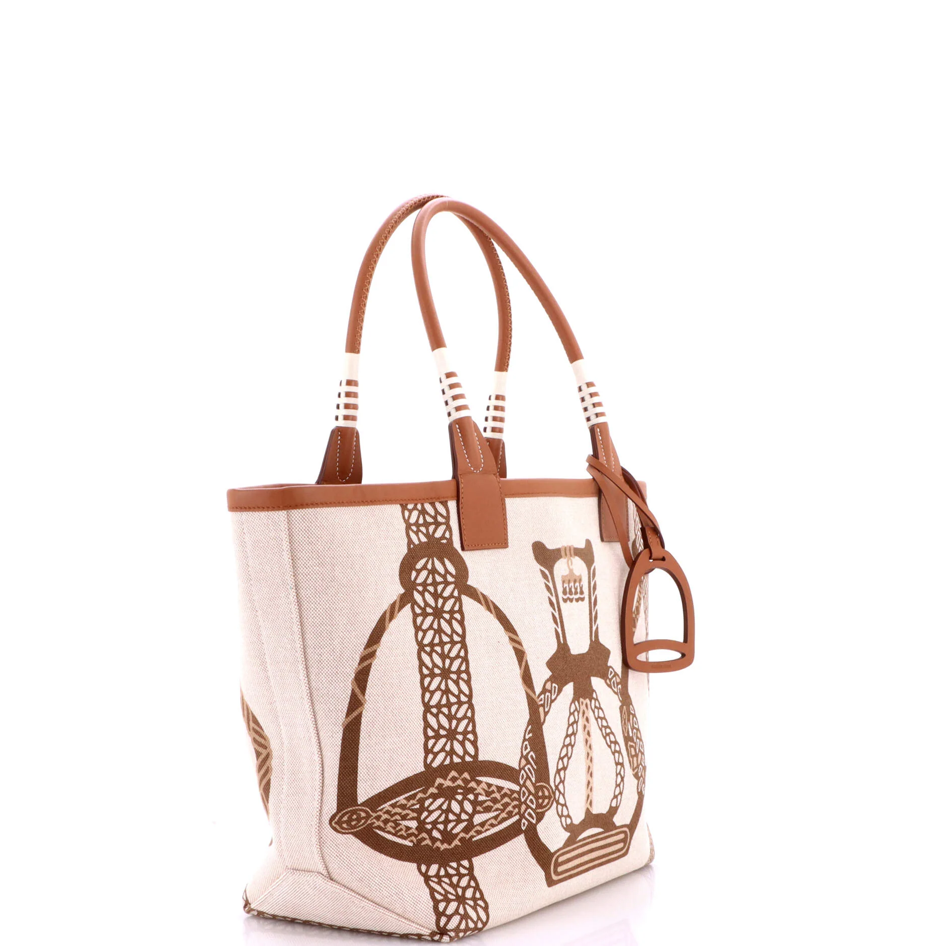 Sac Steeple Tote Printed Toile with Leather 28 - Image 2
