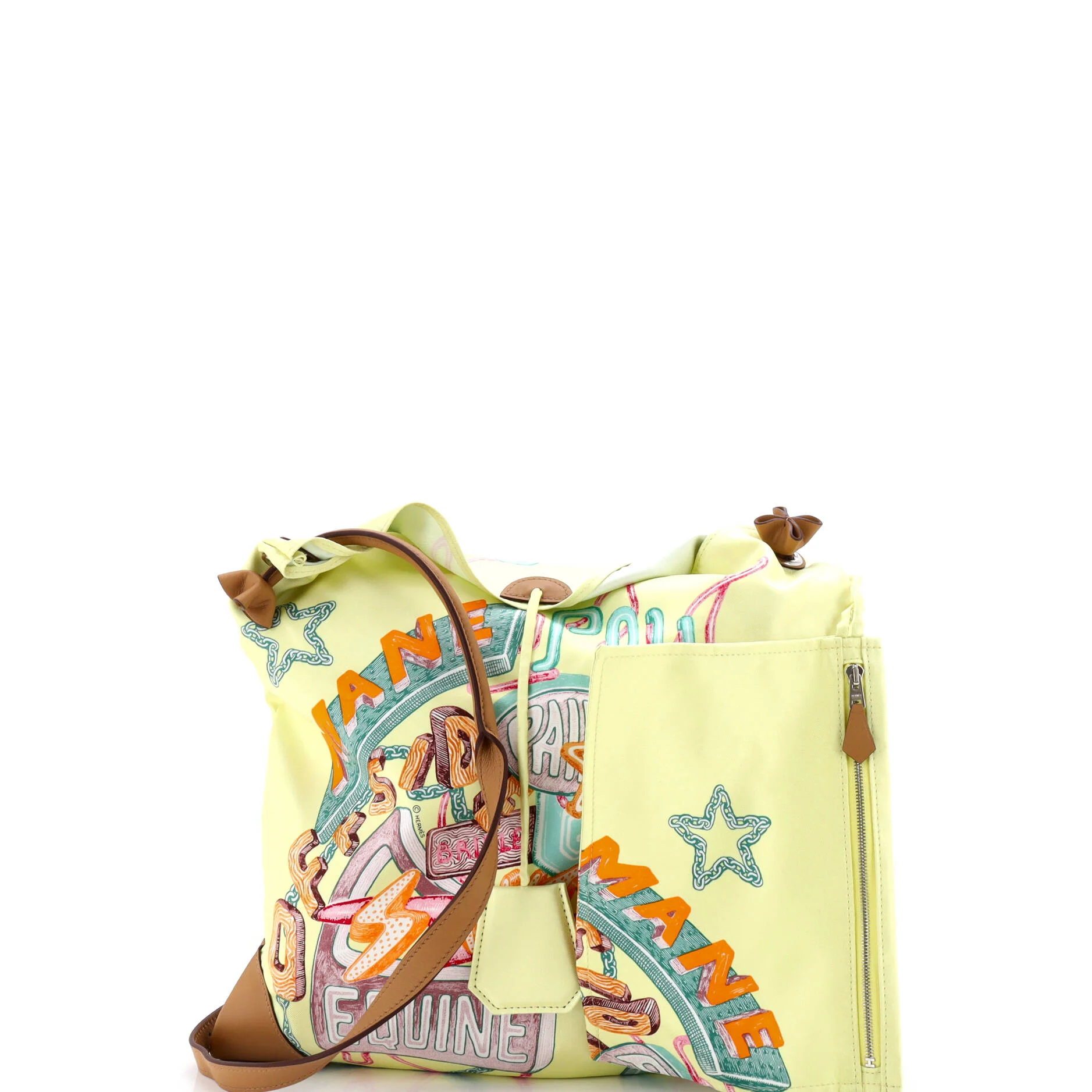 Silky City Bag Printed Silk and Leather PM - Image 2