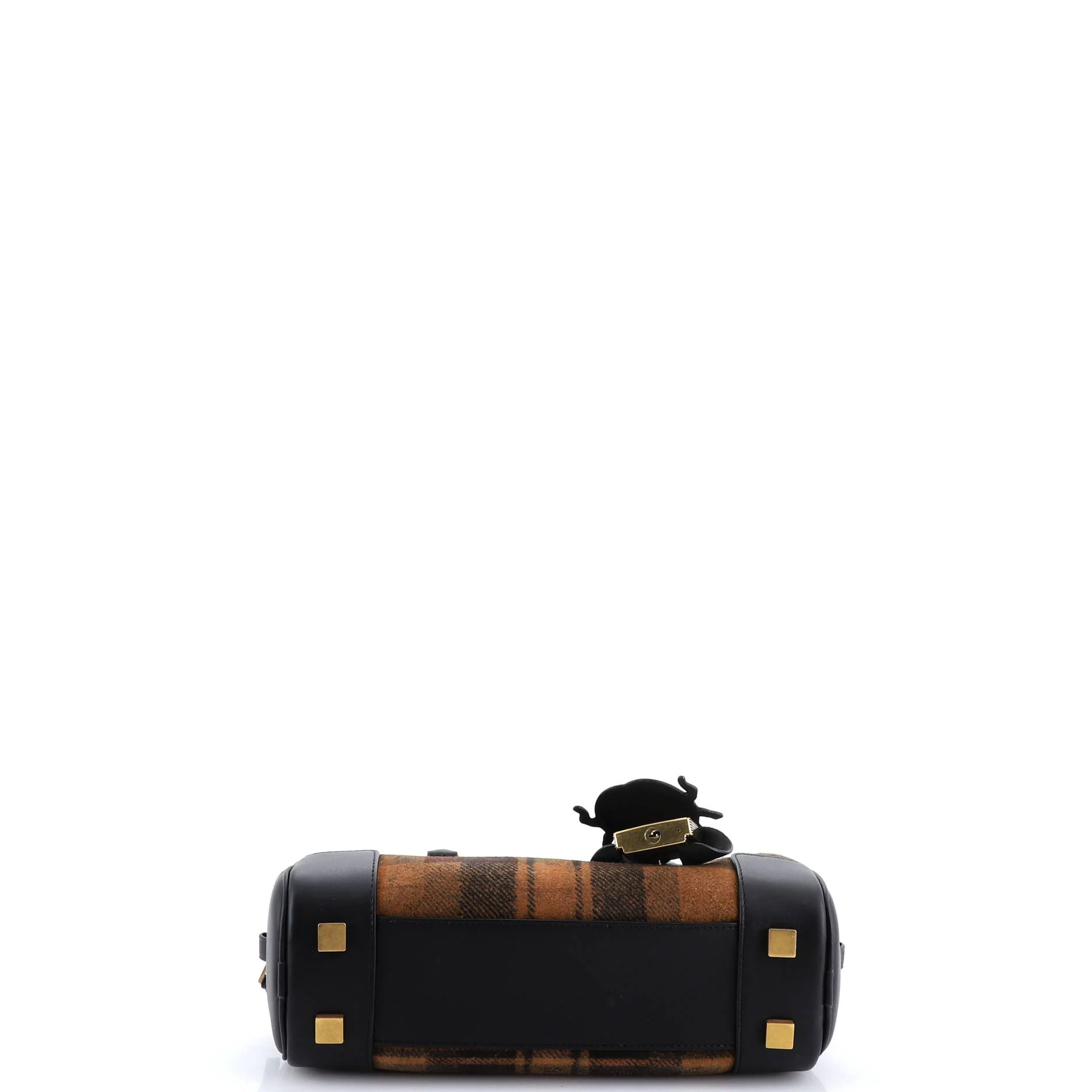 Amazona Cropped Bag Tartan Suede and Leather 23 - Image 4