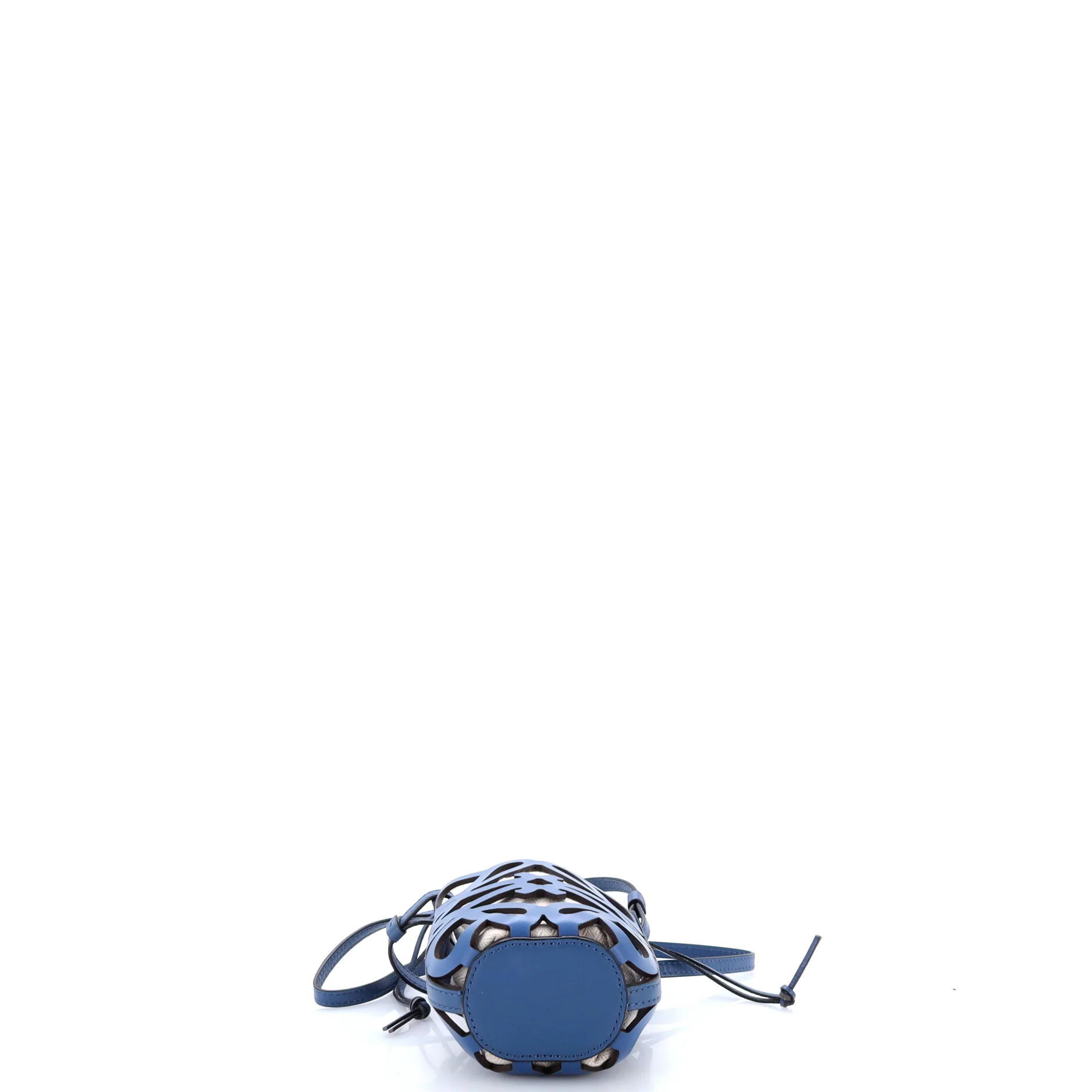 Anagram Drawstring Bucket Crossbody Bag Leather with Canvas Mini - Image 4
