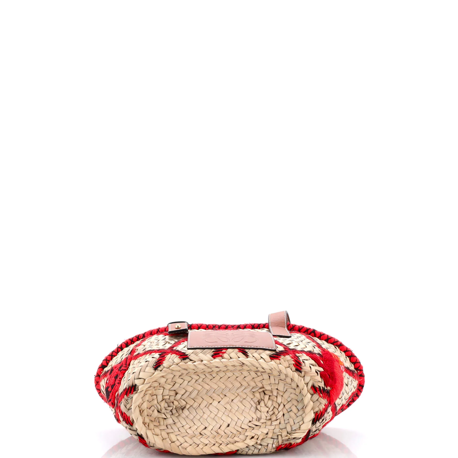 Basket Tote Embroidered Raffia Medium - Image 4