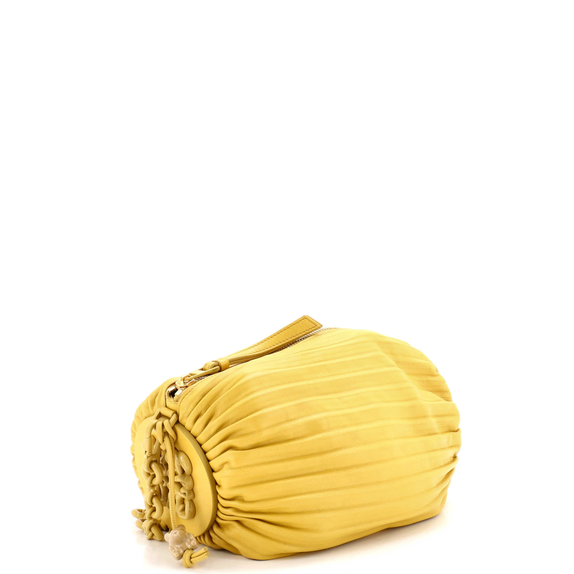 Bracelet Chain Pouch Shoulder Bag Pleated Leather - Image 2