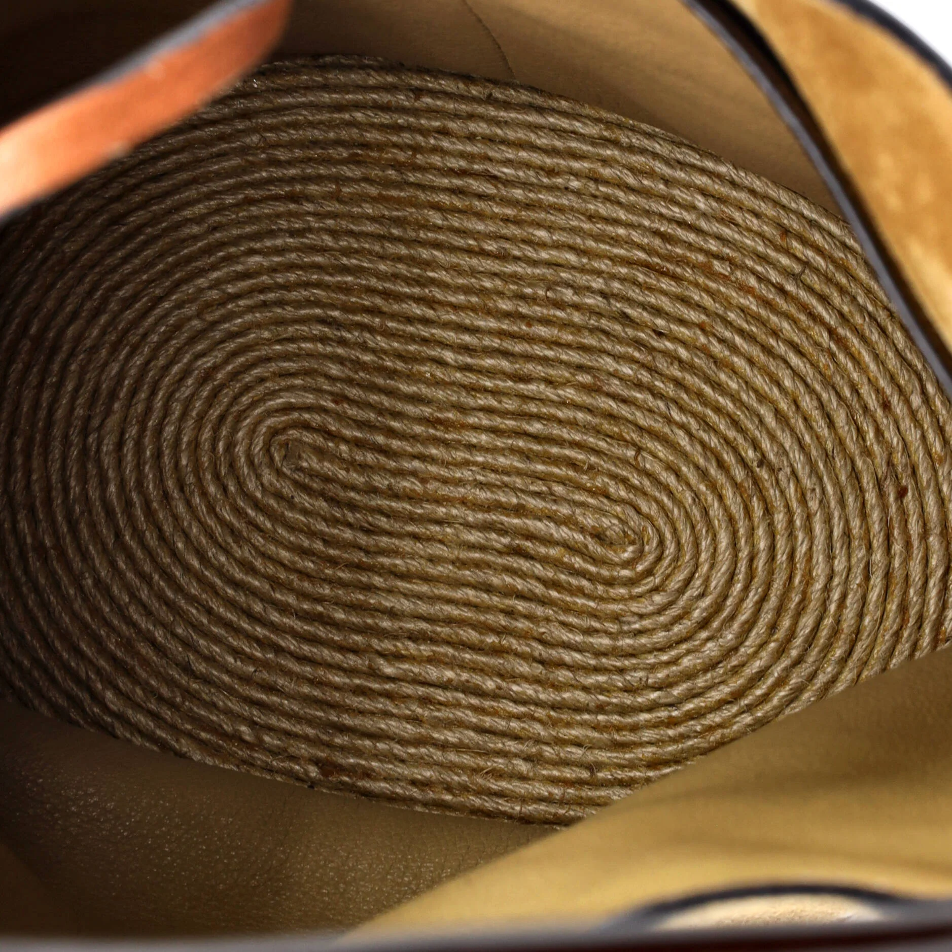 Gate Bucket Bag Leather and Suede with Raffia Medium - Image 5