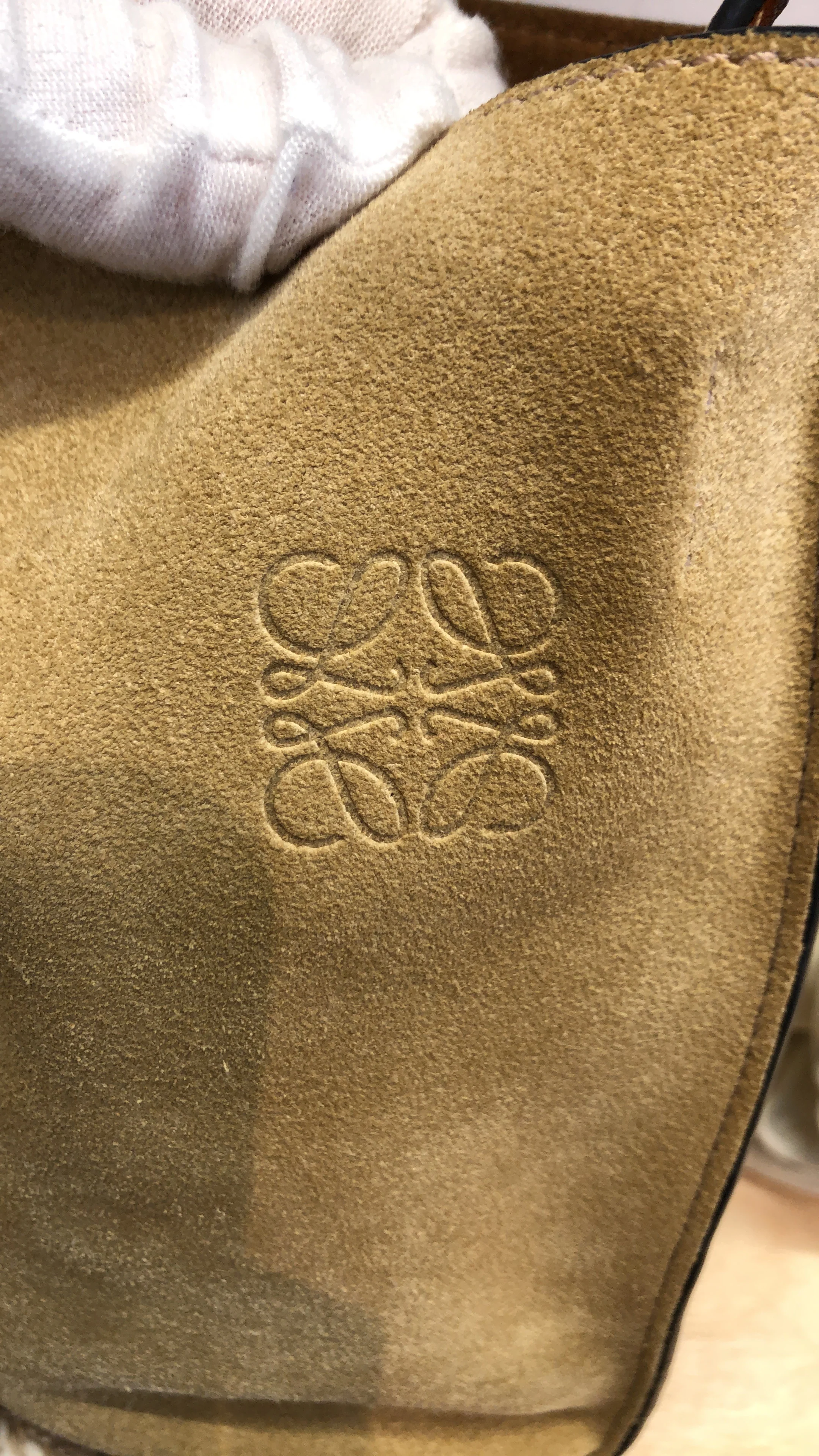 Gate Bucket Bag Leather and Suede with Raffia Medium - Image 6