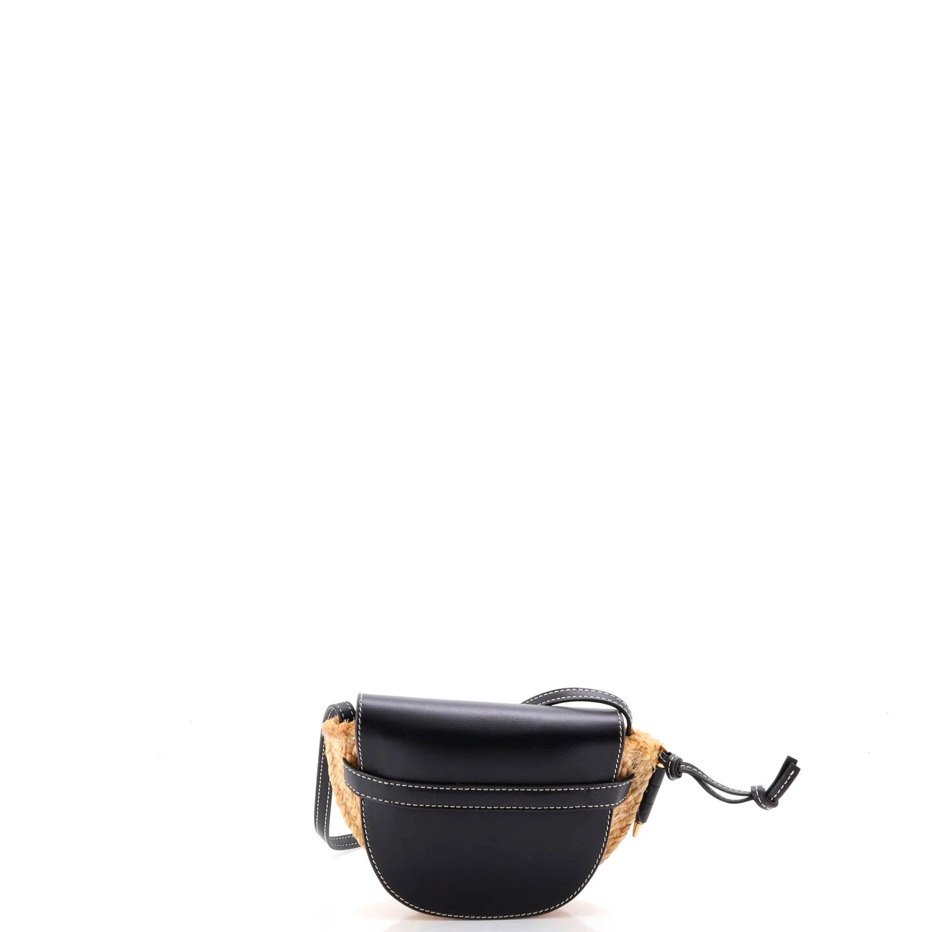 Gate Leather Shoulder Leather with Raffia Mini - Image 3
