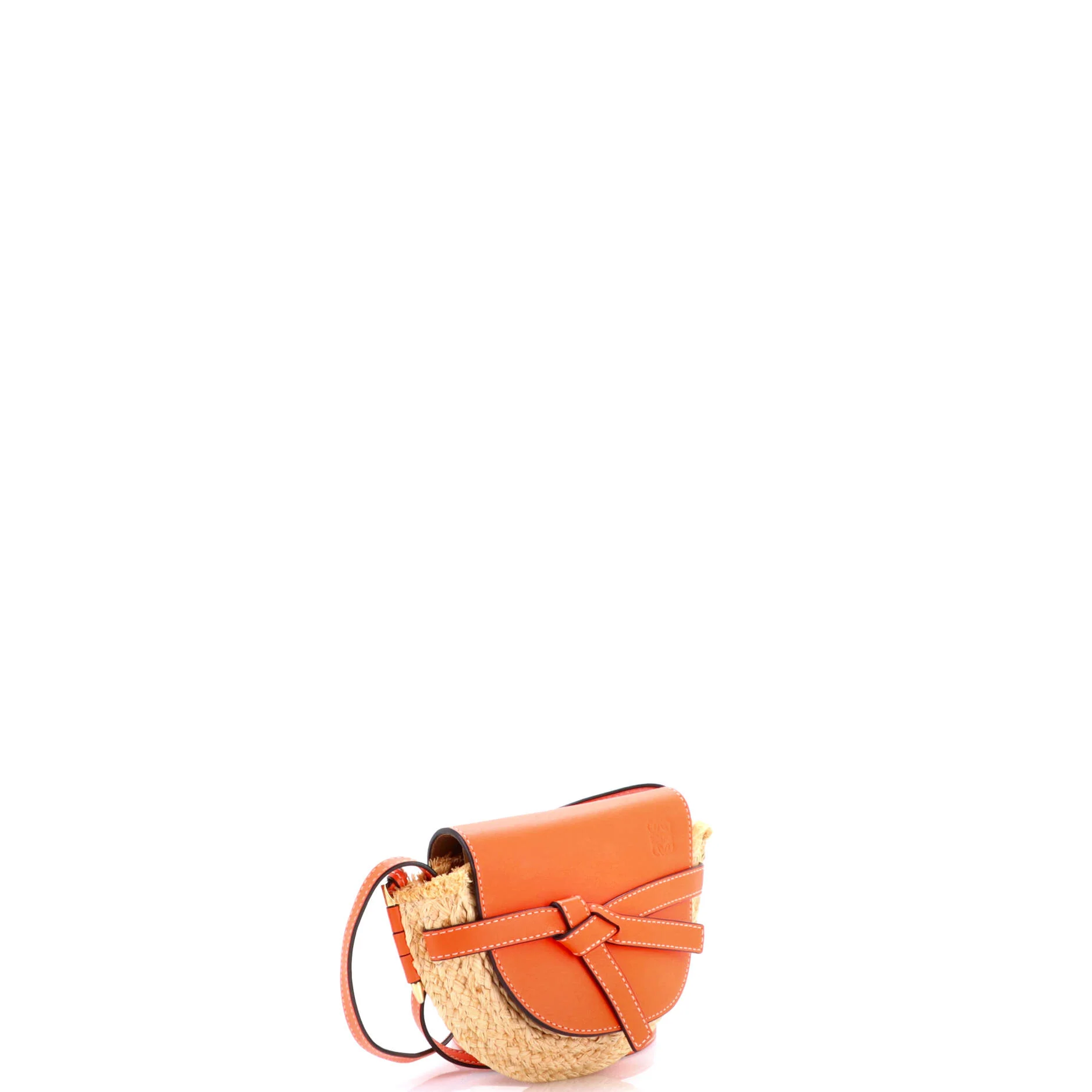 Gate Leather Shoulder Leather with Raffia Mini - Image 2