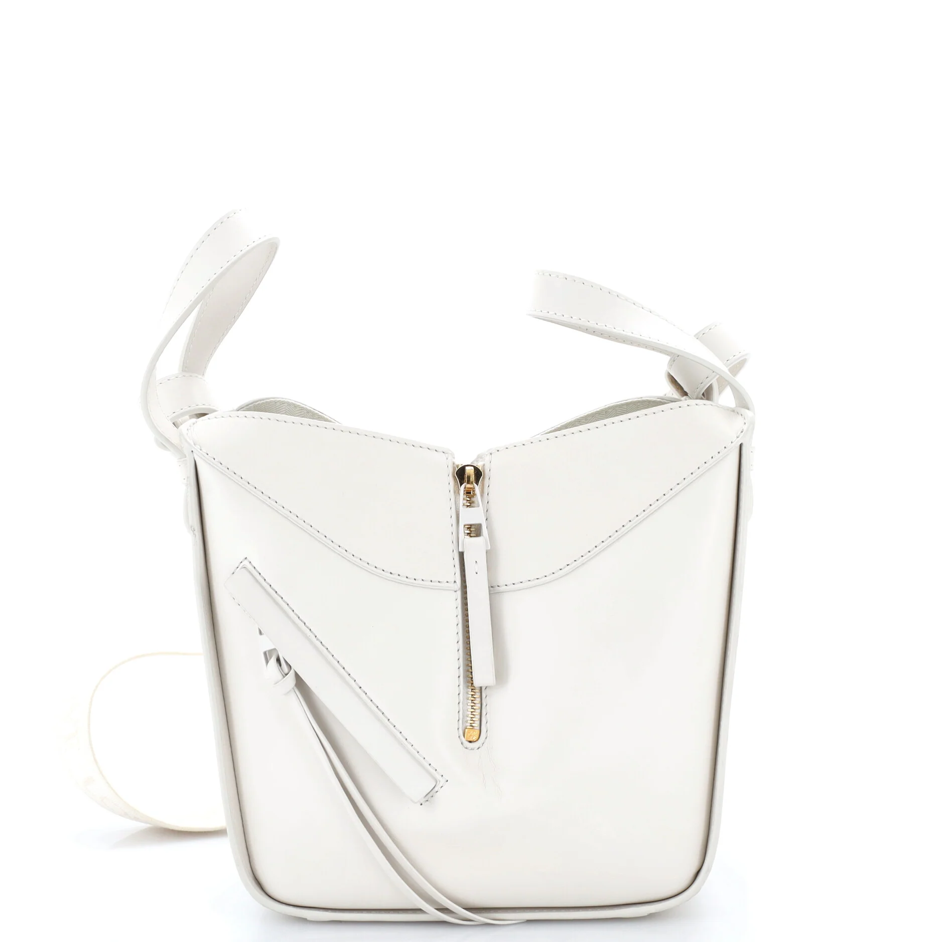 Monochrome Hammock Bag Leather with Logo Jacquard Strap Compact