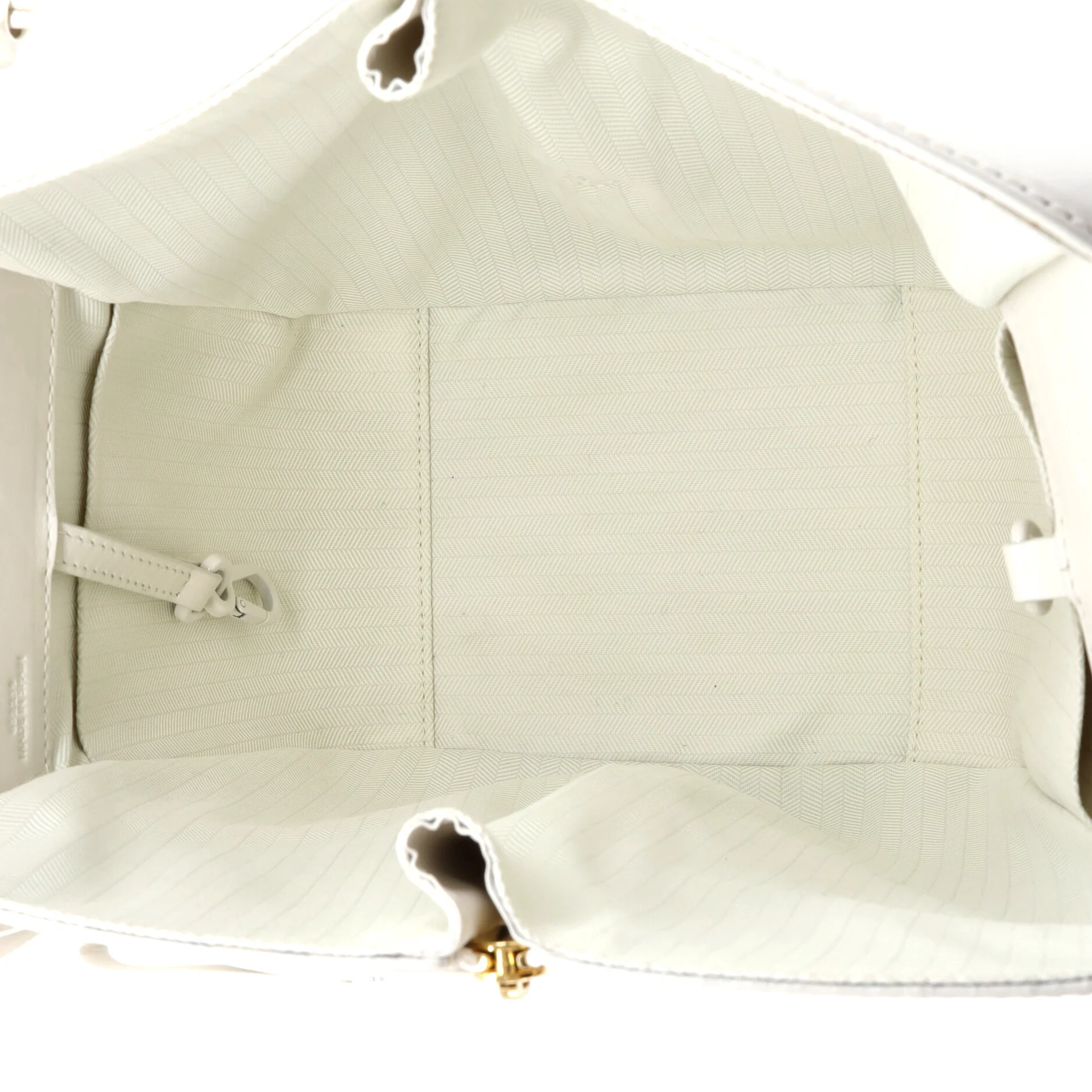 Monochrome Hammock Bag Leather with Logo Jacquard Strap Compact - Image 5