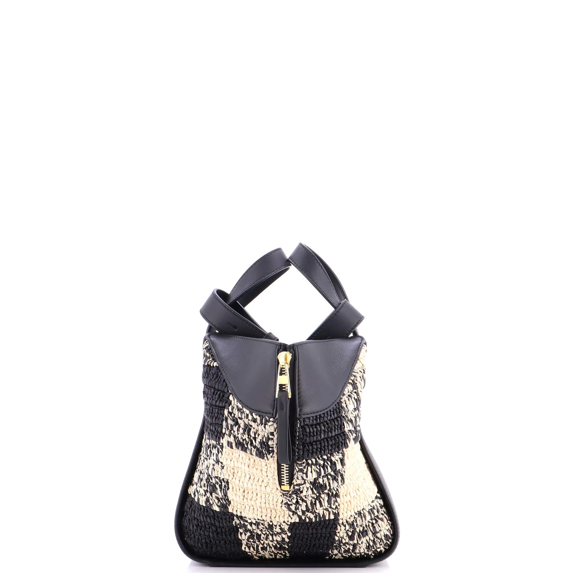 Paula's Ibiza Hammock Bag Raffia and Leather Compact - Image 3