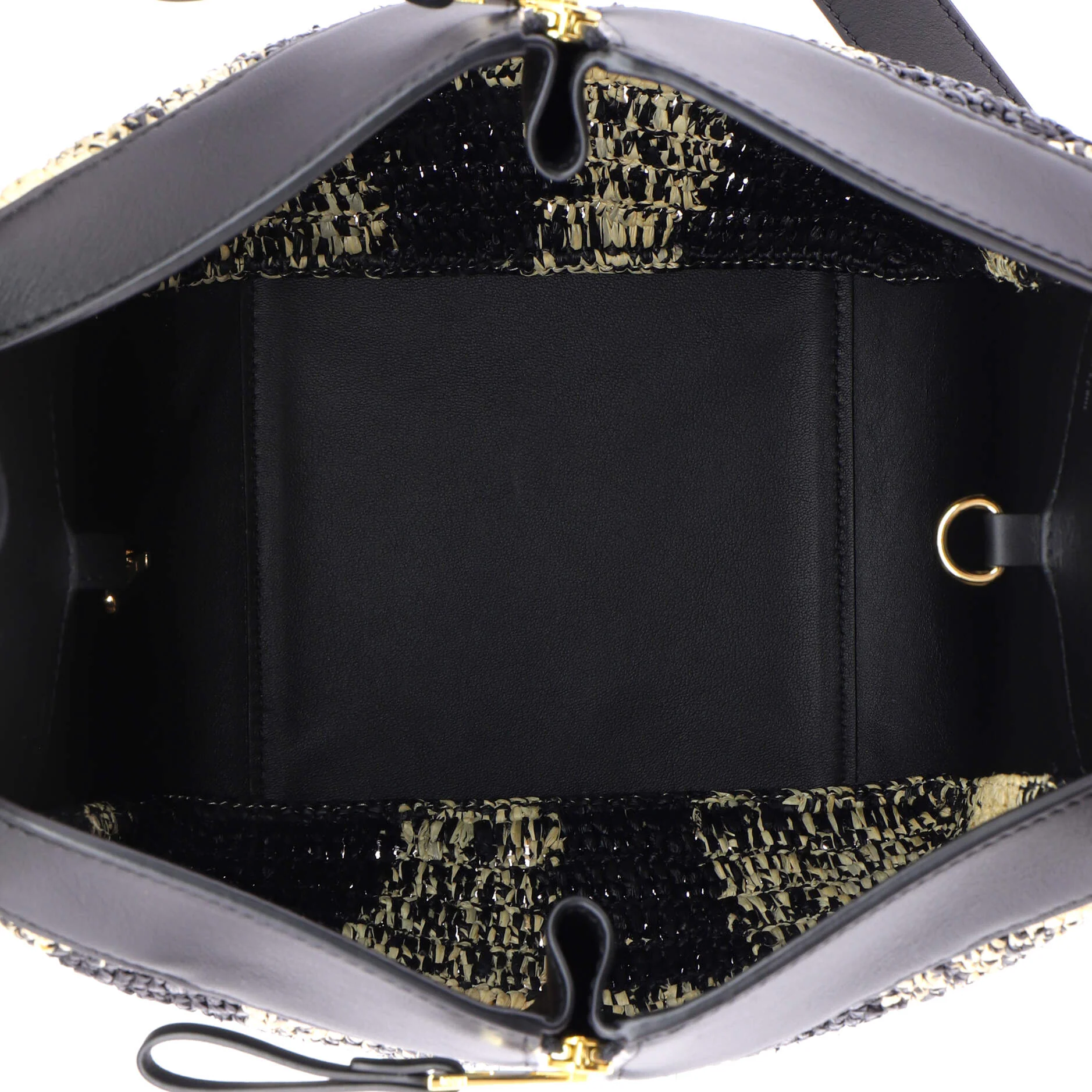 Paula's Ibiza Hammock Bag Raffia and Leather Compact - Image 5