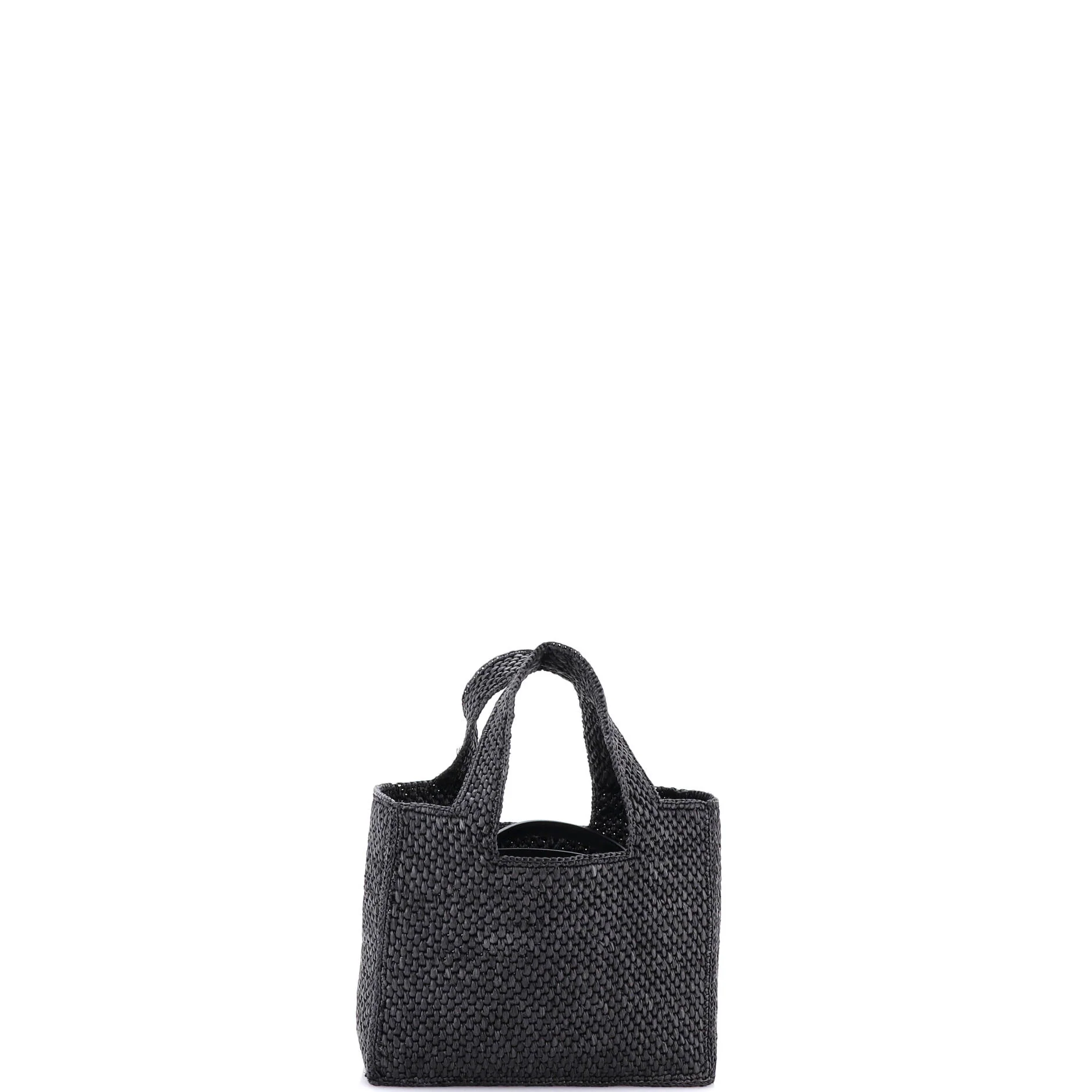Paula's Ibiza Logo Convertible Tote Raffia Small - Image 3
