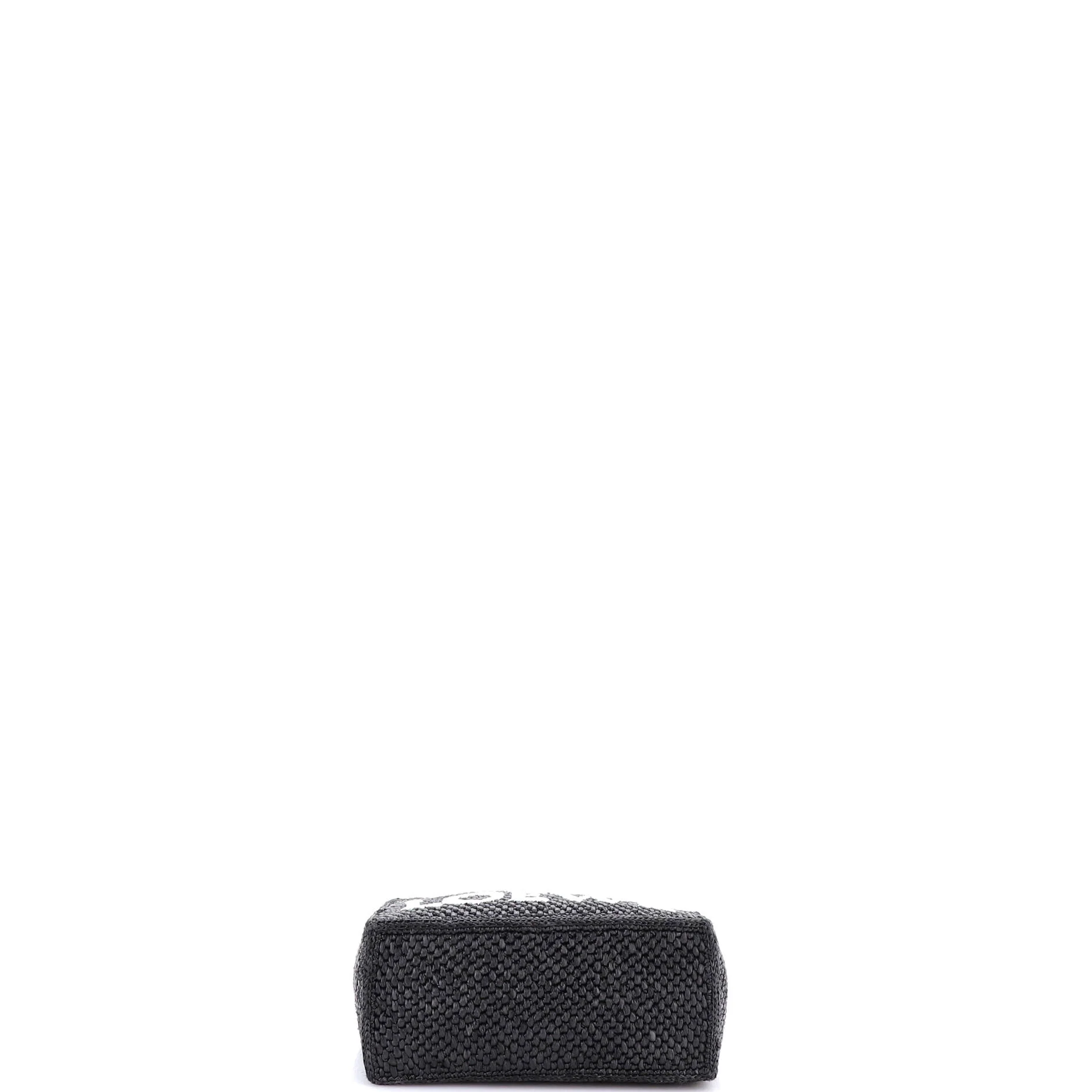 Paula's Ibiza Logo Convertible Tote Raffia Small - Image 4