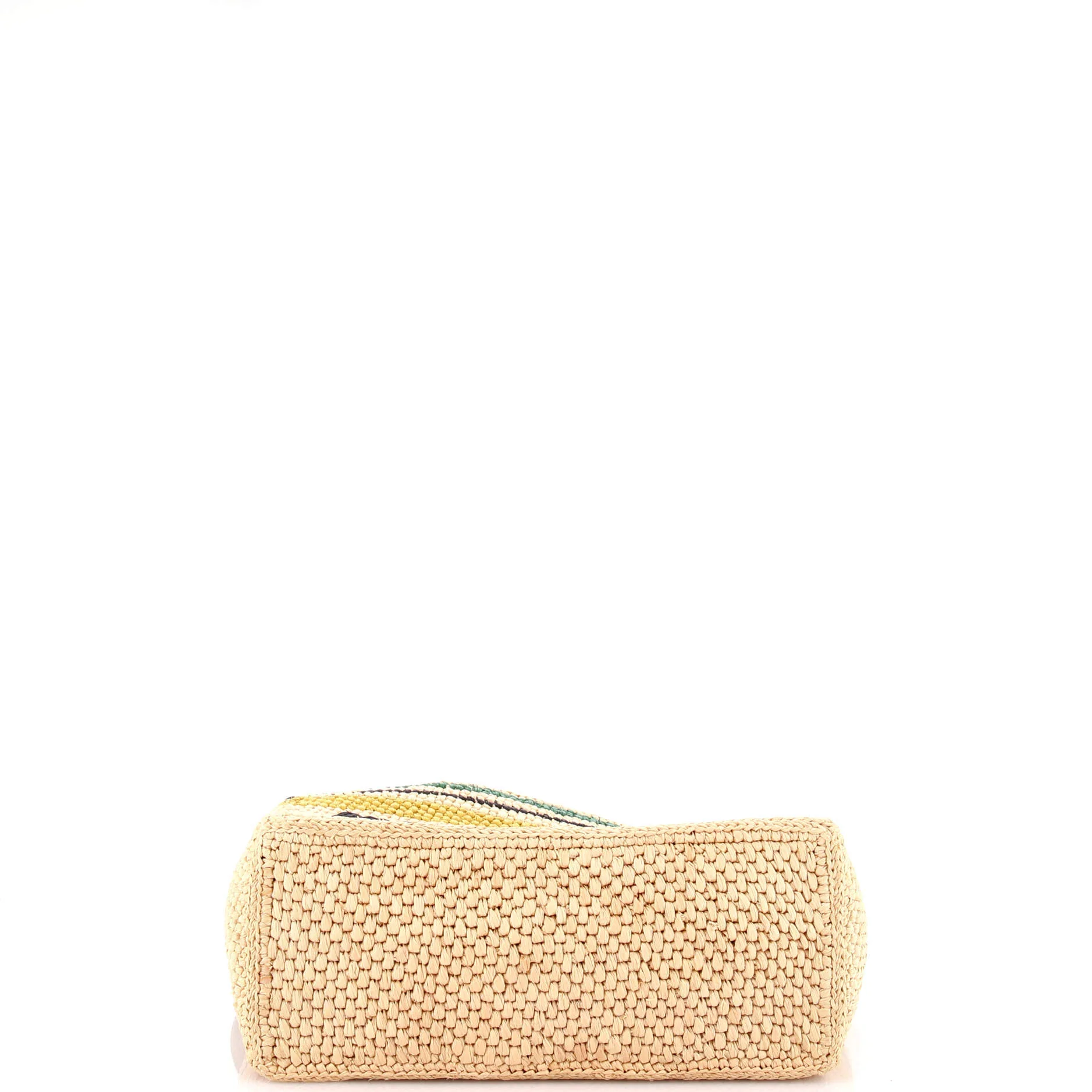 Paula's Ibiza Logo Convertible Tote Raffia Small - Image 4