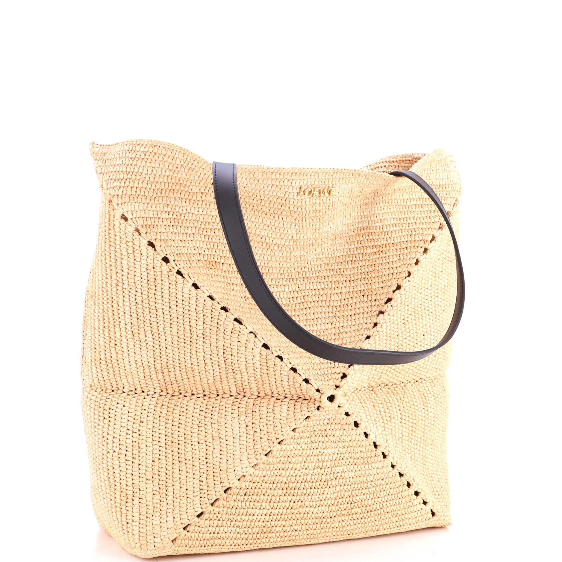 Puzzle Fold Tote Raffia XL - Image 2