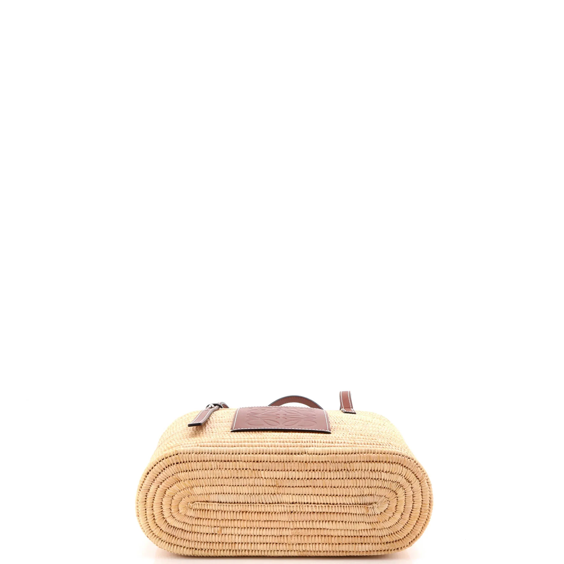Square Basket Tote Woven Raffia Small - Image 4