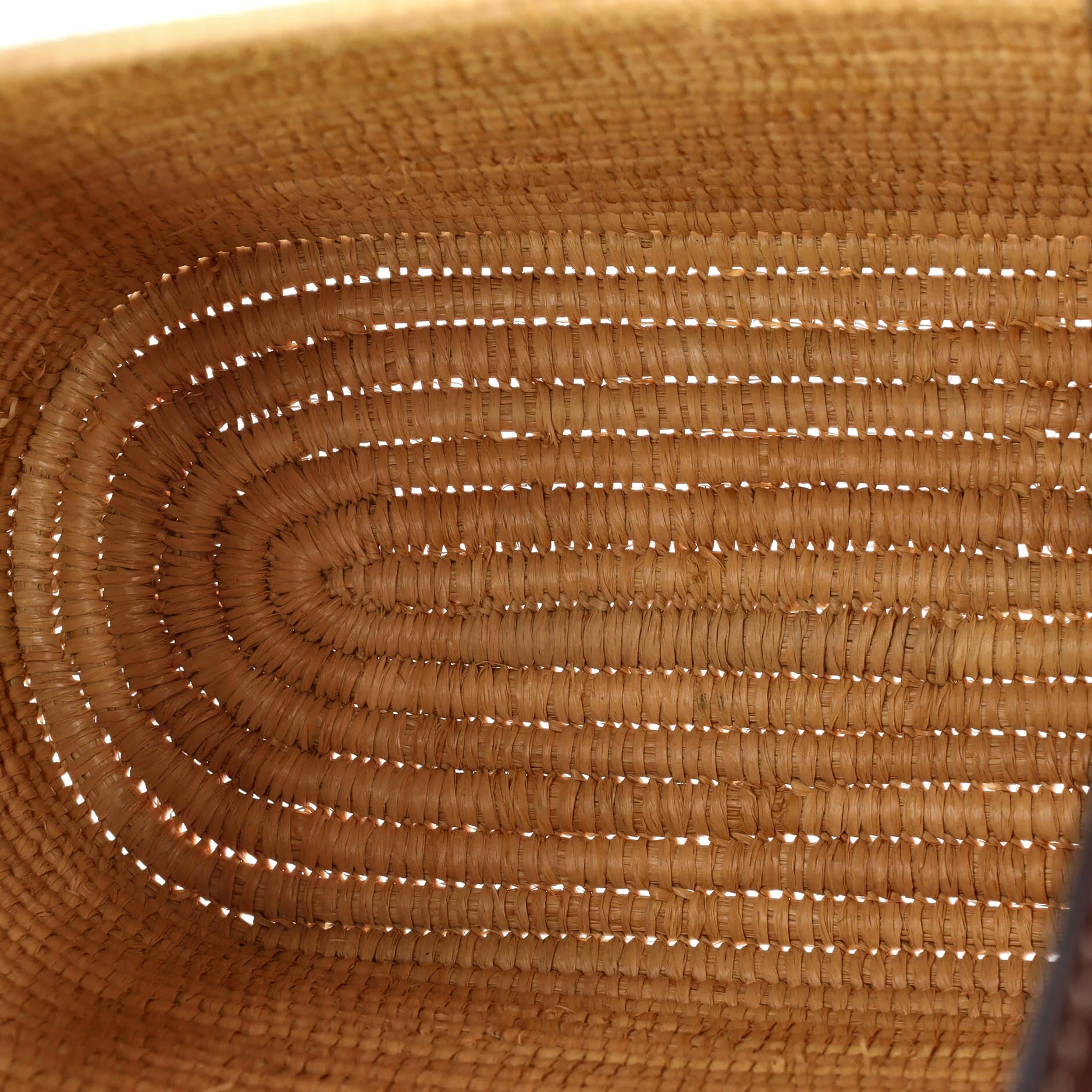Square Basket Tote Woven Raffia Small - Image 5