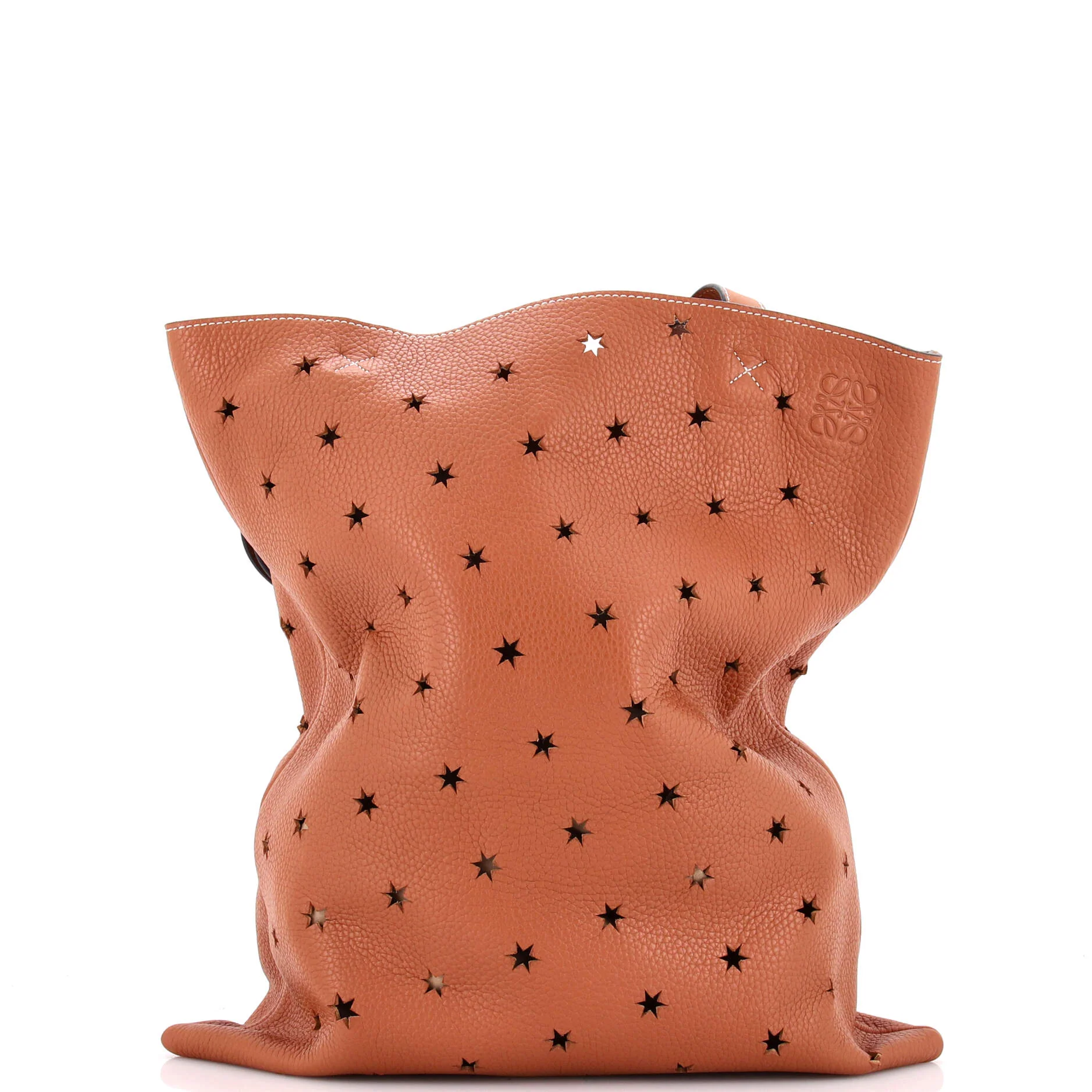 Stars Vertical Tote Laser Cut Leather