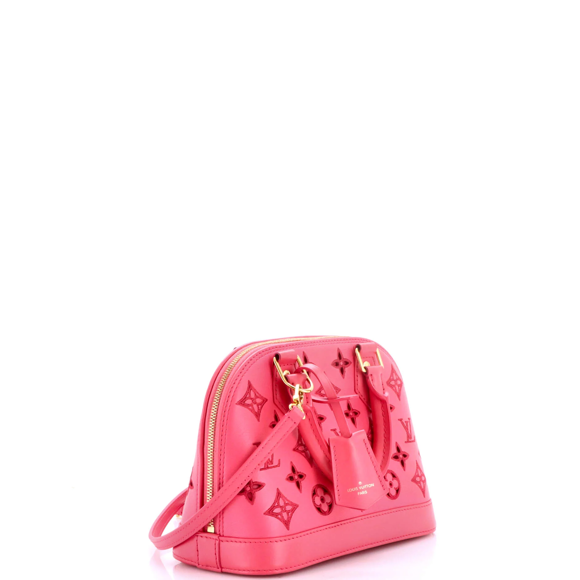 Alma Handbag Monogram Cutout Broderie Leather BB - Image 2
