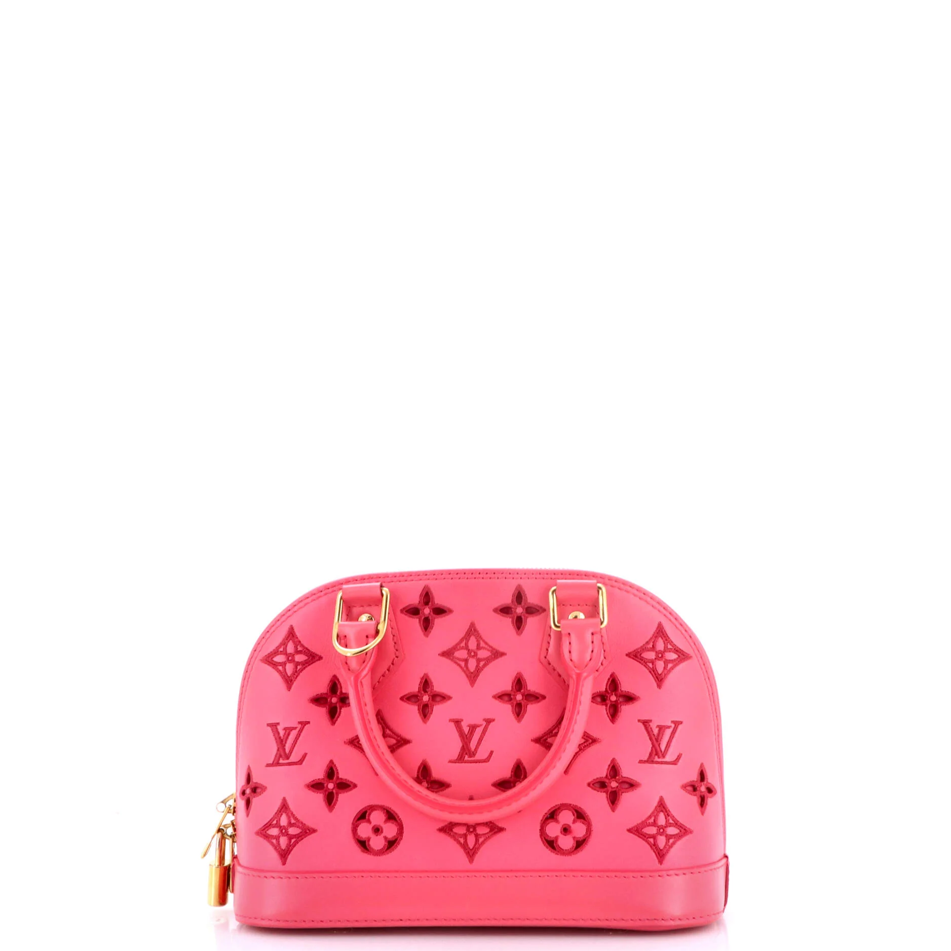 Alma Handbag Monogram Cutout Broderie Leather BB - Image 3