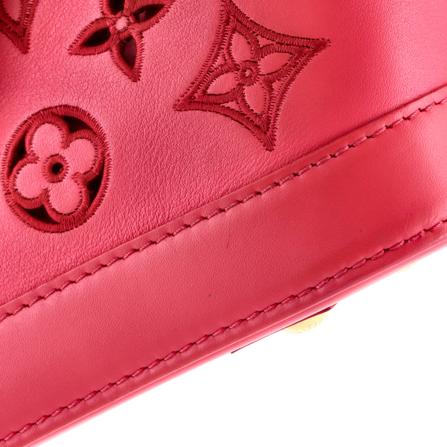 Alma Handbag Monogram Cutout Broderie Leather BB - Image 6
