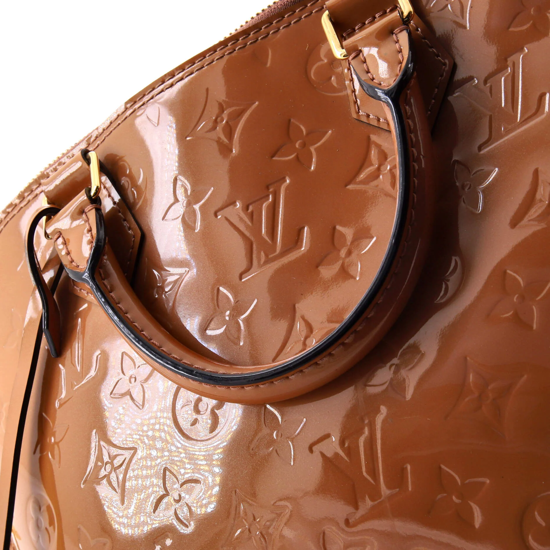 Alma Handbag Monogram Vernis PM - Image 6