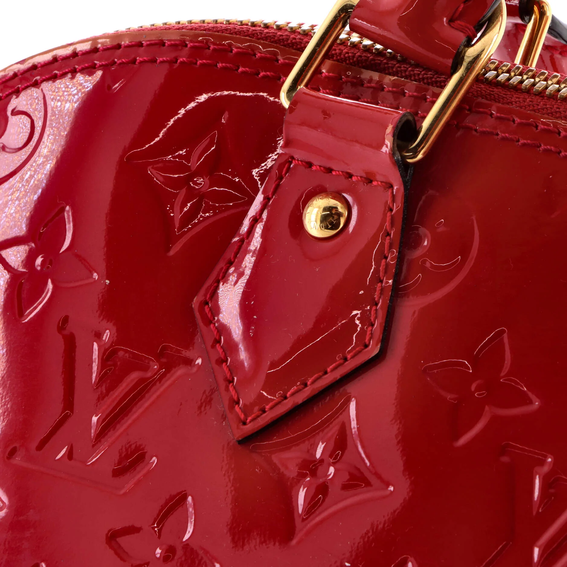 Alma Handbag Monogram Vernis PM - Image 7