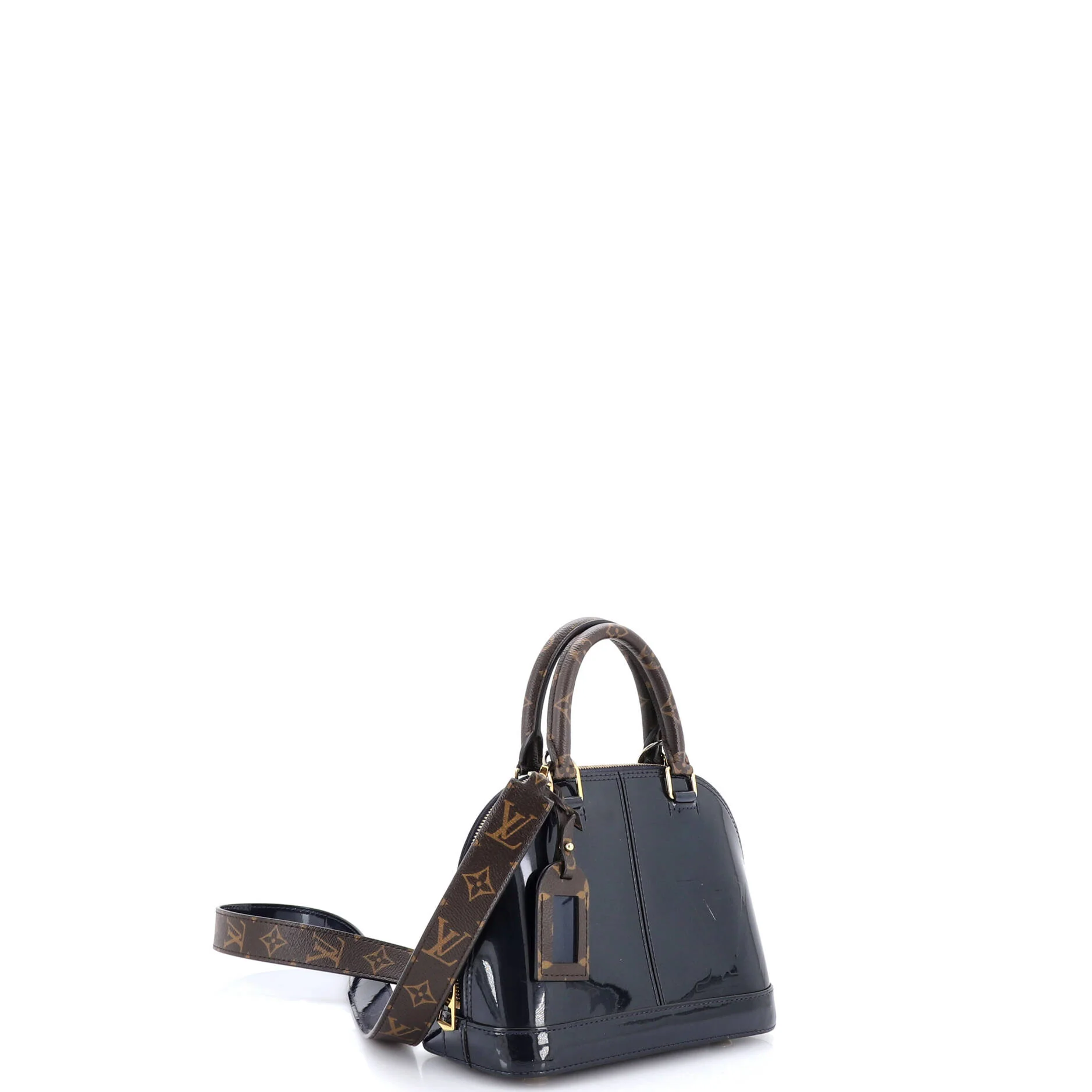 Alma Handbag Vernis with Monogram Canvas BB - Image 2