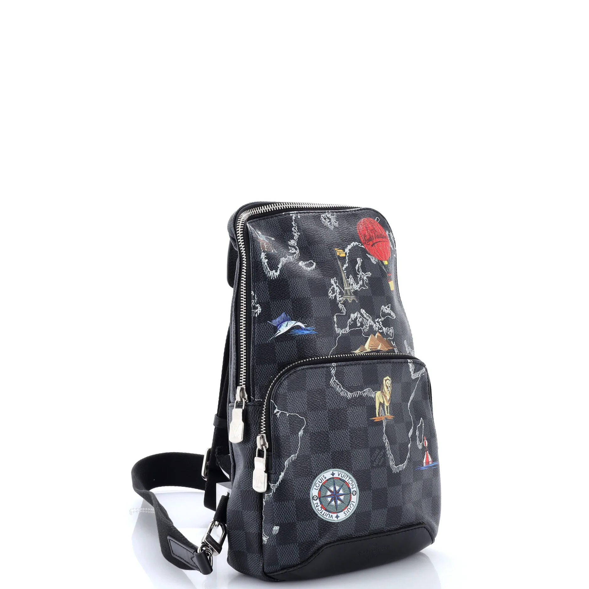 Avenue Sling Bag Limited Edition Renaissance Map Damier Graphite - Image 2