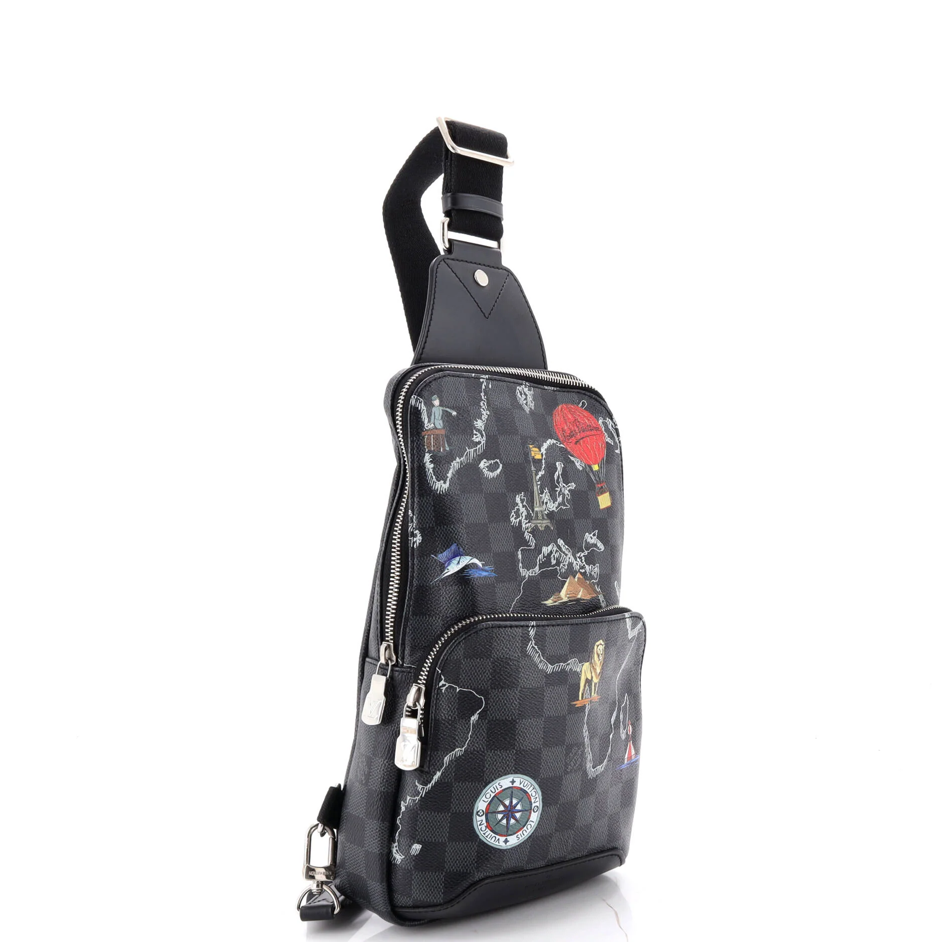 Avenue Sling Bag Limited Edition Renaissance Map Damier Graphite - Image 2