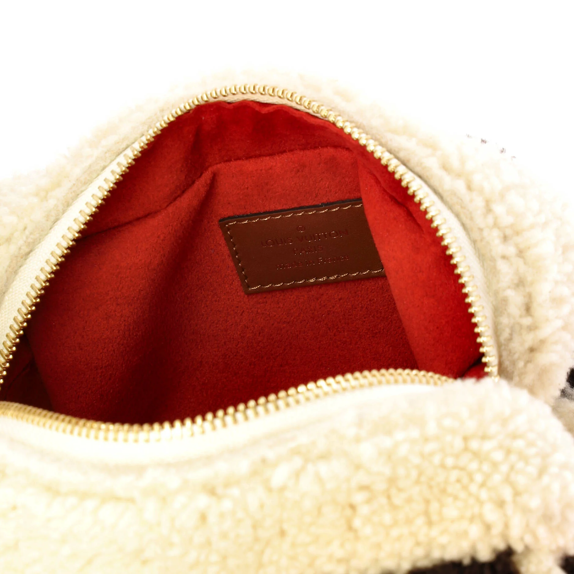 Beach Pouch Monogram Giant Teddy Fleece - Image 6