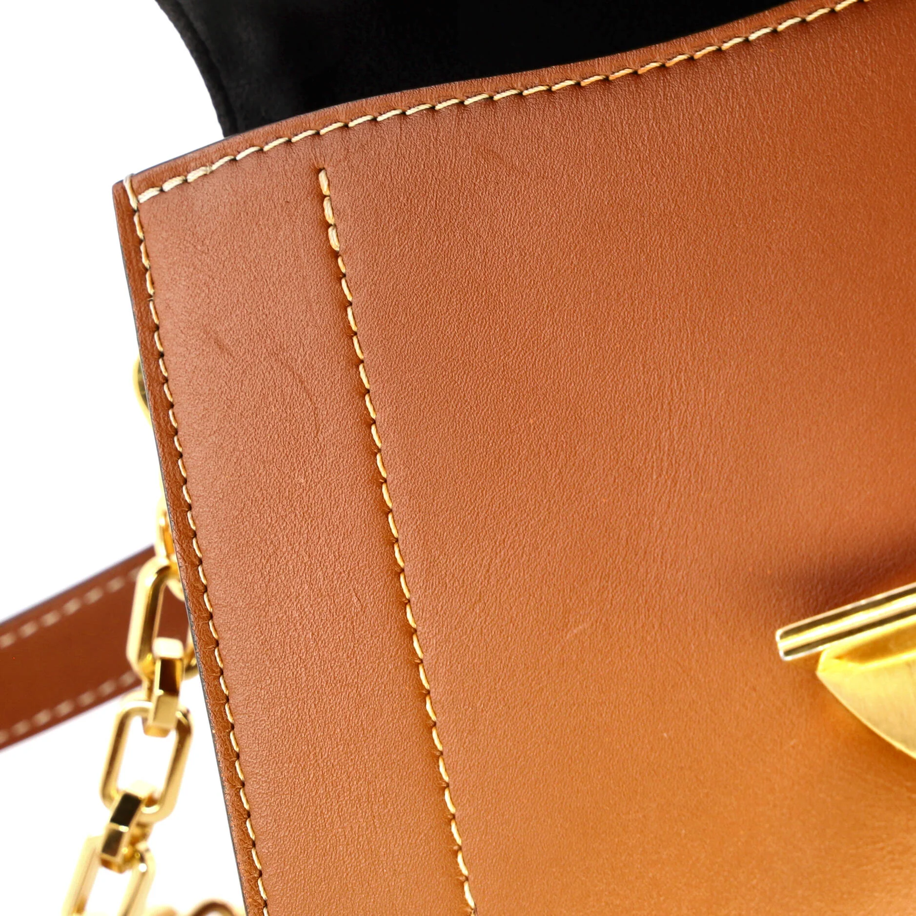 Biface Handbag Leather and Reverse Monogram Canvas - Image 8