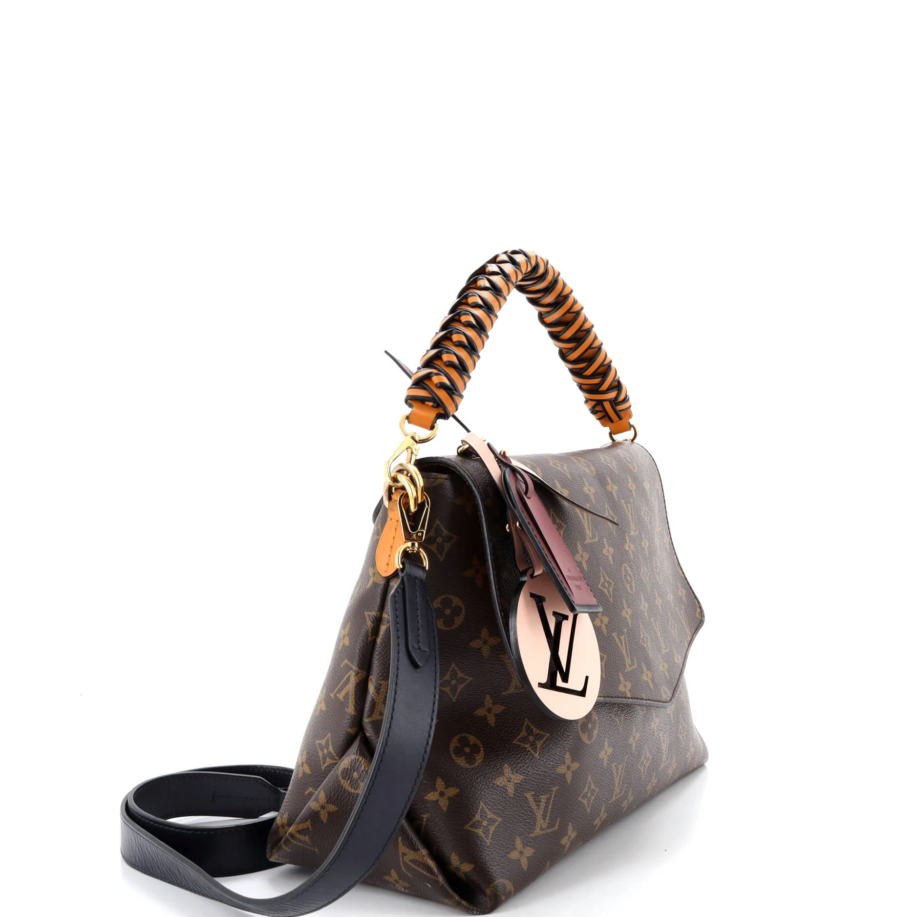 Braided Handle Beaubourg Handbag Monogram Canvas MM - Image 2