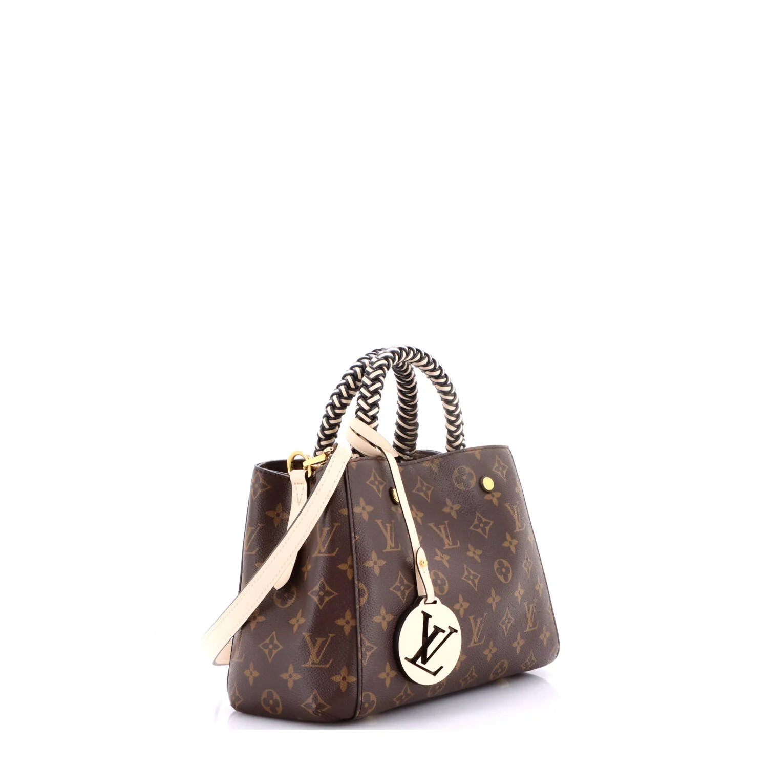 Braided Handle Montaigne Handbag Monogram Canvas BB - Image 2