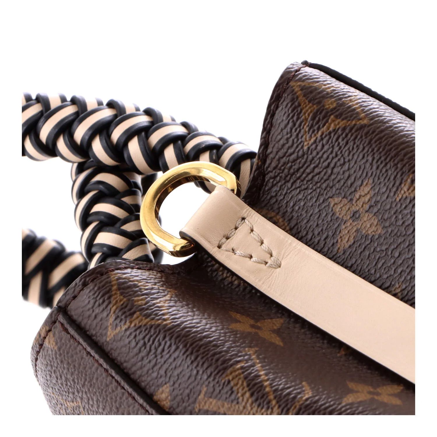 Braided Handle Montaigne Handbag Monogram Canvas BB - Image 6